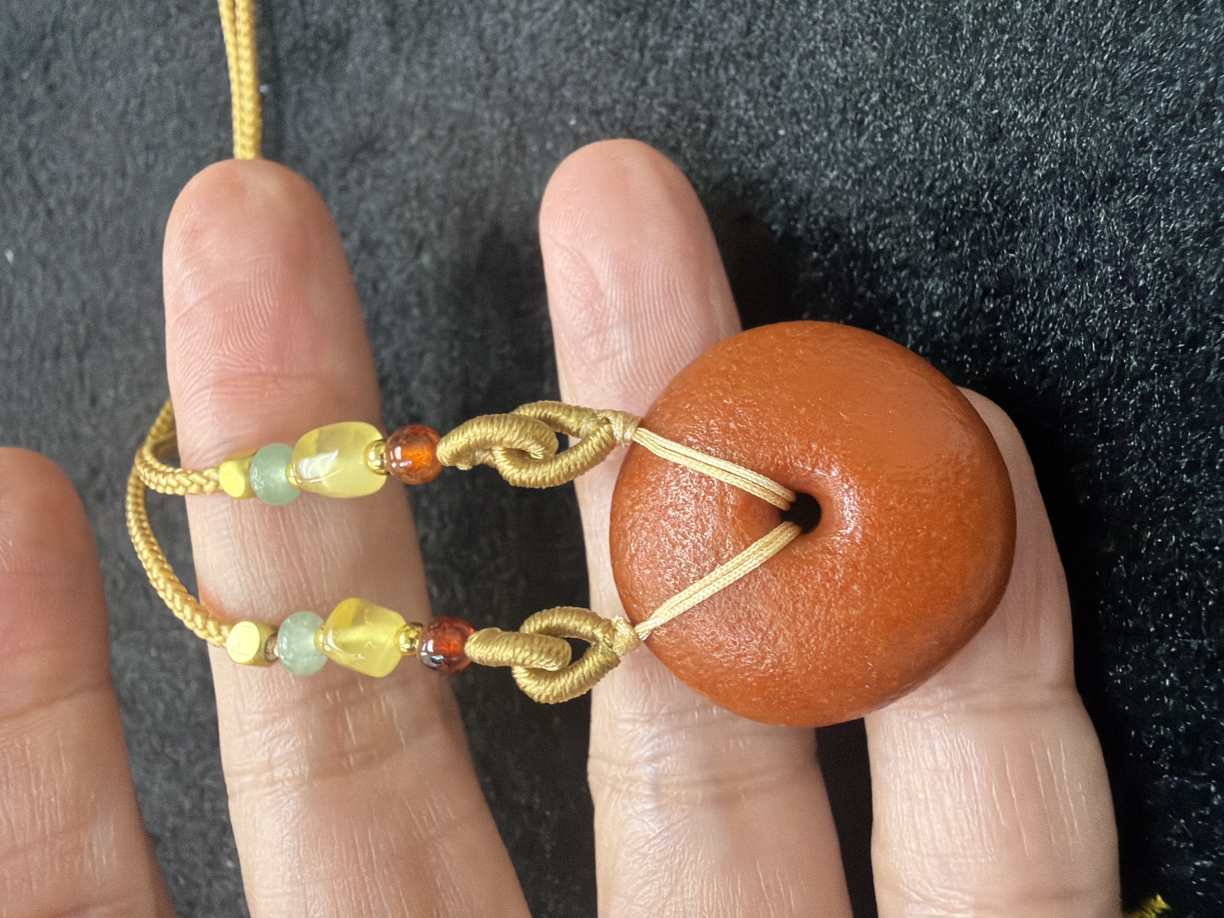 老蜜蠟平安扣吊咀（已加持）#9