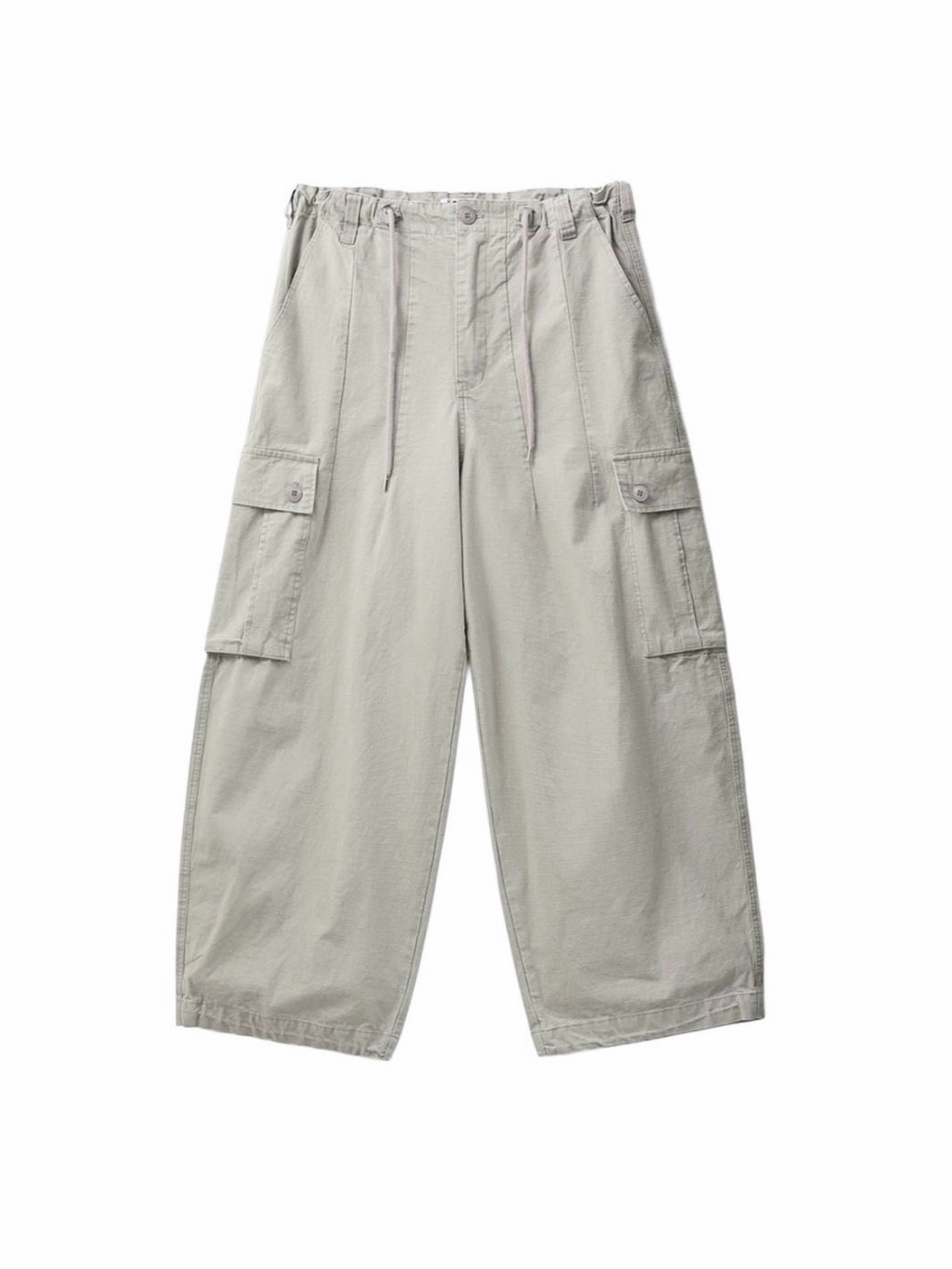 Drawstring Cotton Cargo Pants