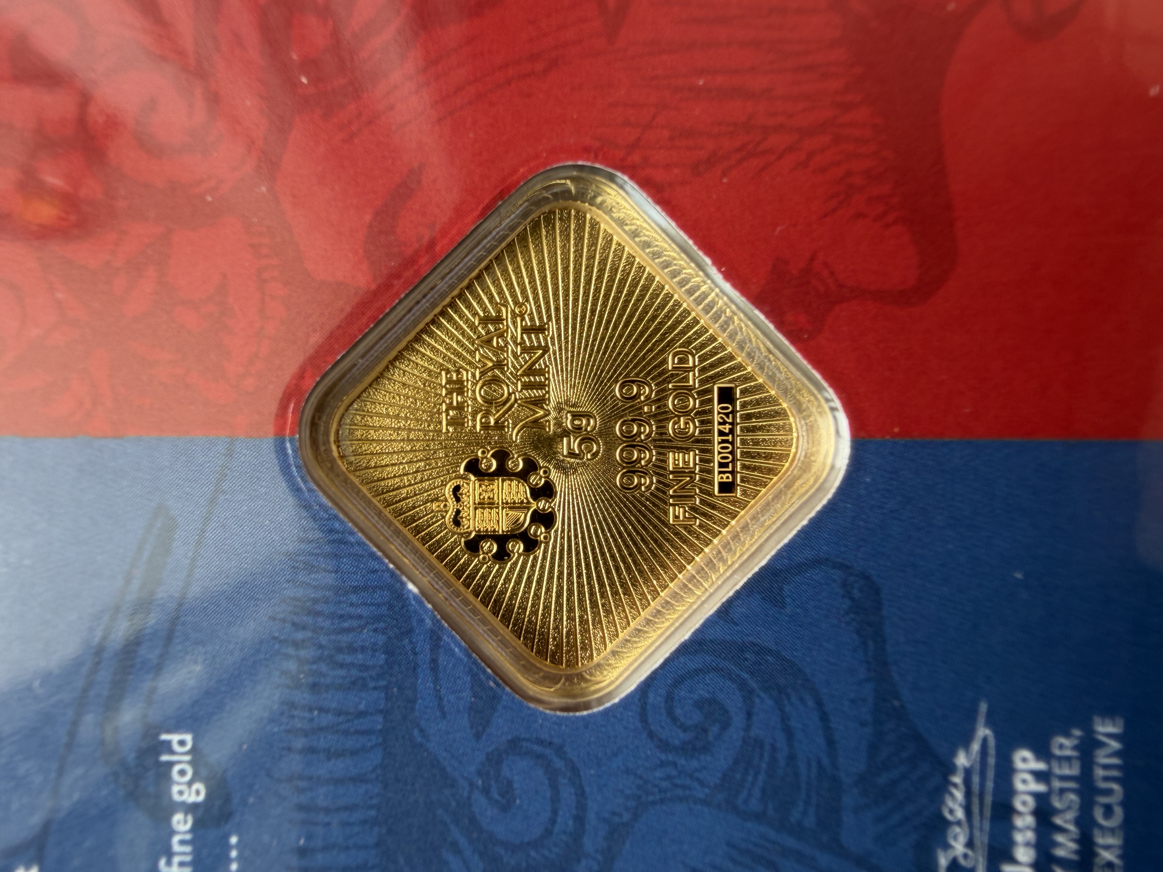 (Nice SN: 1420) ROYAL MINT🇬🇧 Limited Britannia & Liberty 5g UK Fine Gold Bullion Bar 999.9 (Limited 1500pcs) 英国限量1500片金条