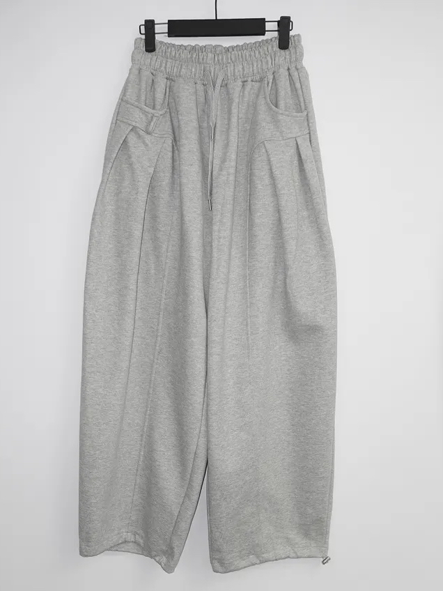 Oversized Curved Wide-Leg Sweatpants(Unisex)