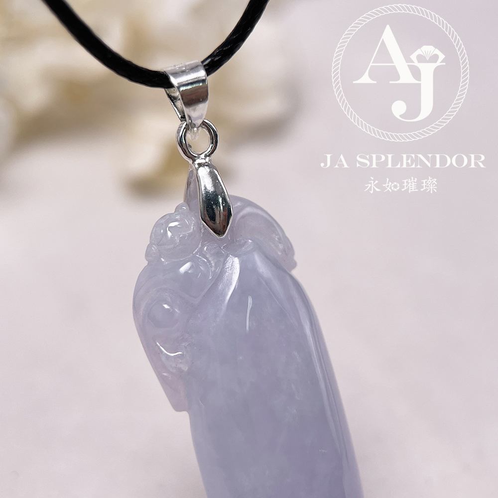JN-771 天然翡翠A玉 紫羅蘭玉靈猴獻壽萬壽果吊墜