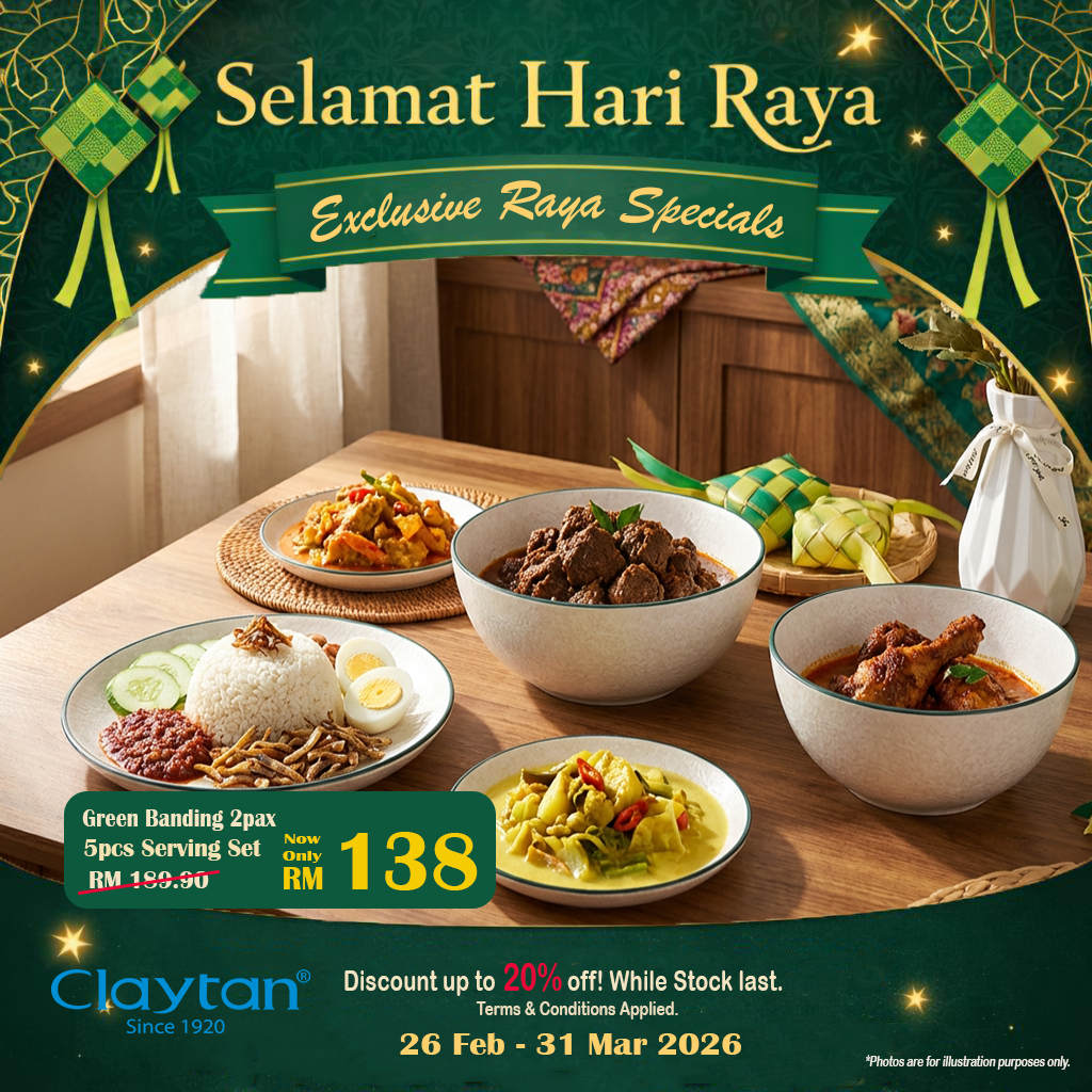 Green Banding Dining Set (2 Pax / 4 Pax)