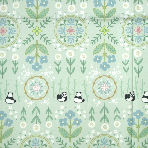 日本花文樣50cm熊貓輕量迷你傘