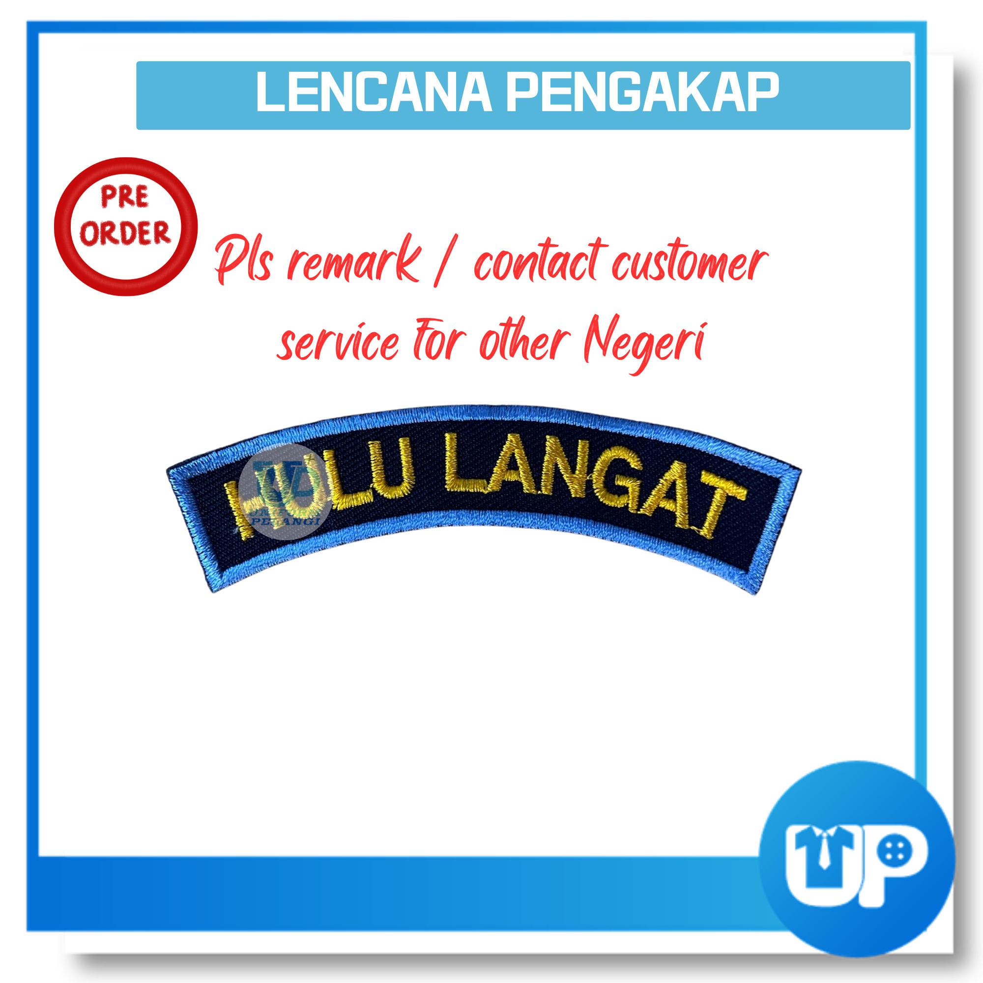 Preorder Customize (NO COD) Lencana Kokurikulum Nombor Kumpulan Pengakap / Negeri Kadet Persatuan BSMM Puteri Islam