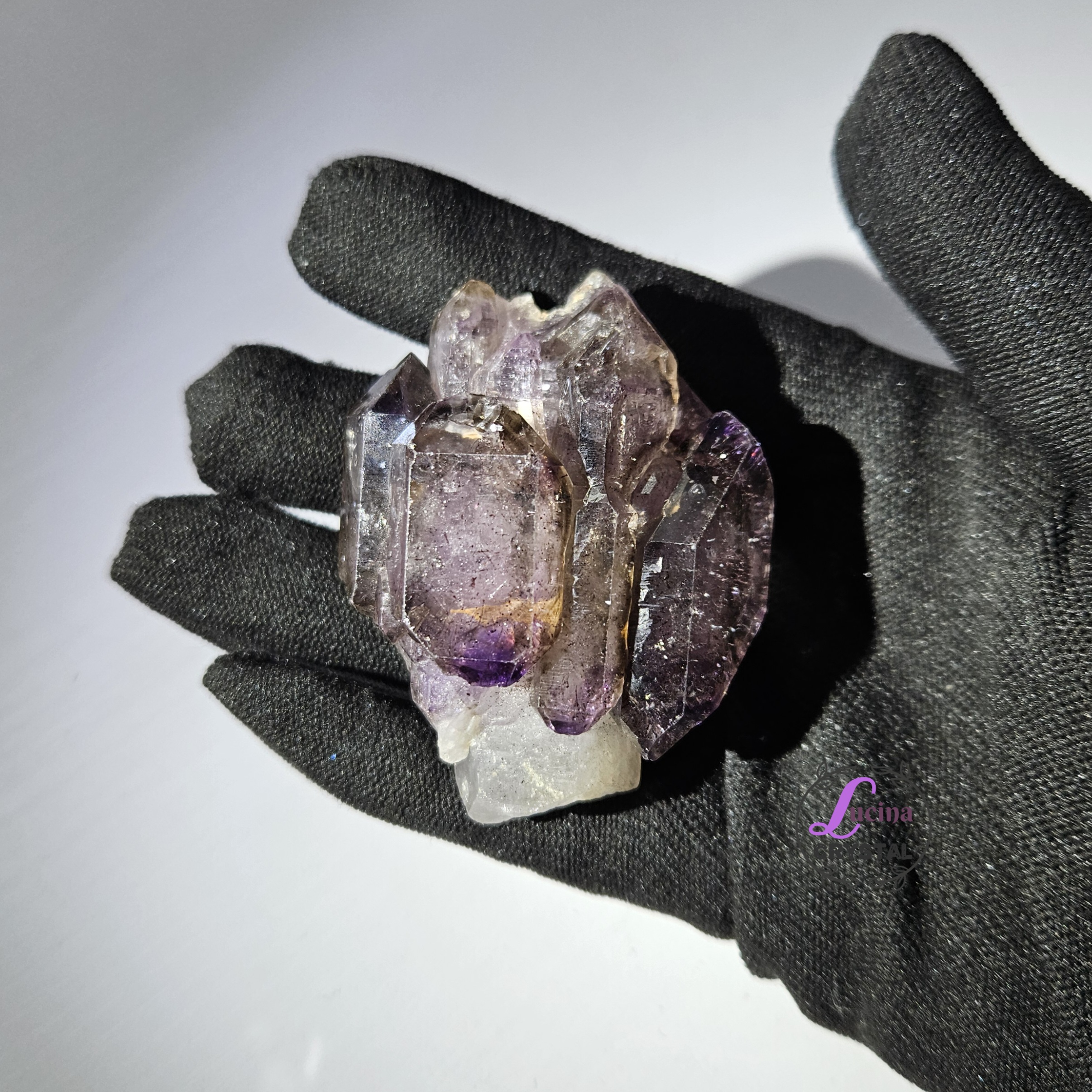 (Co#J327) 超級七骨幹原礦石/ Natural Super Seven Elestial  Quartz