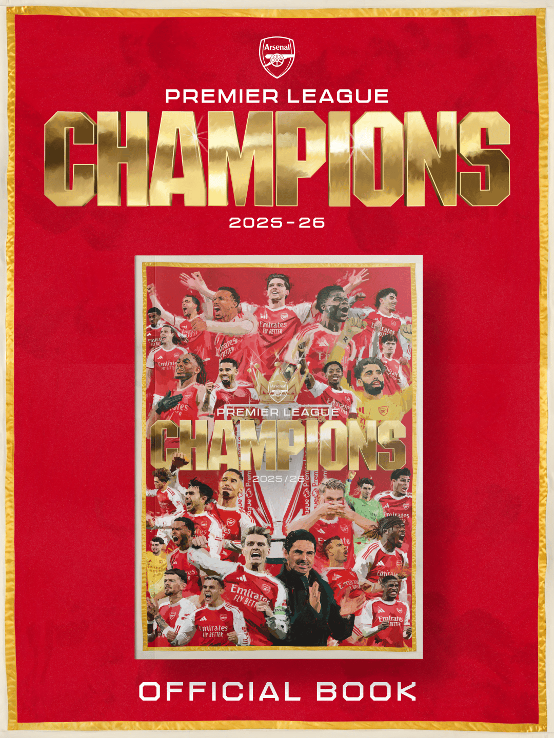 Arsenal Premier League Winners 2025/26 Official Boxed Limited Edition Book 阿仙奴英超冠軍限量盒裝紀念冊
