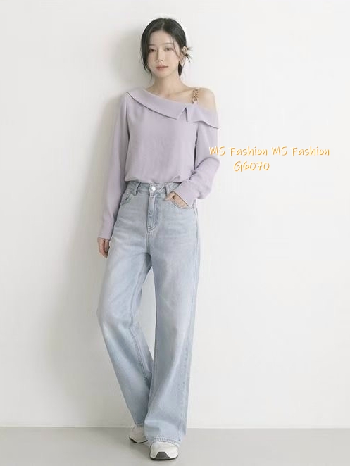 G6070 韓國🇰🇷金鏈露單肩top