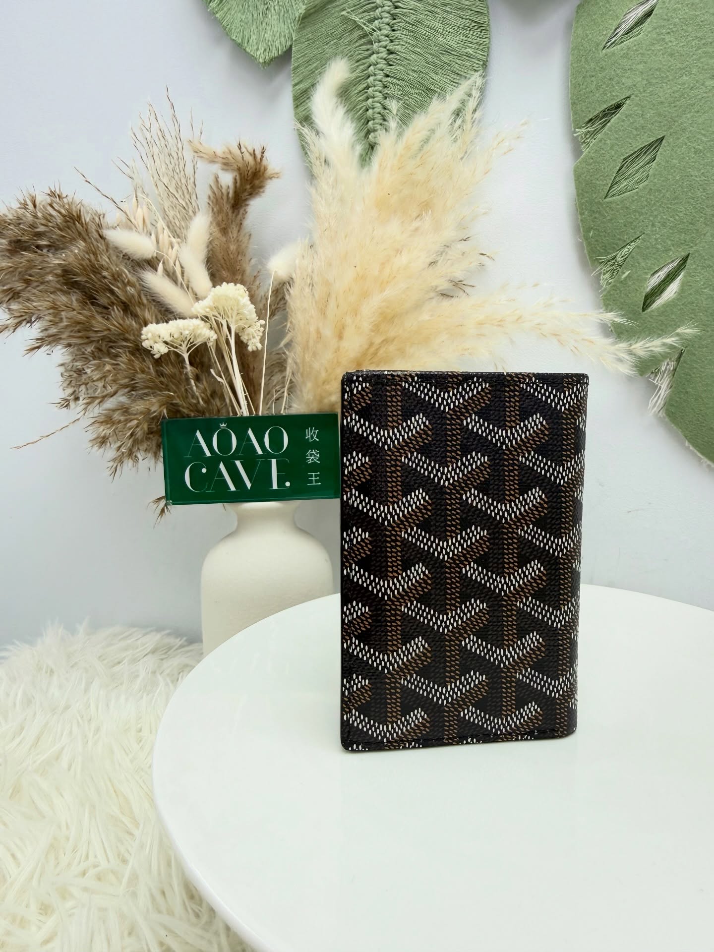 Goyard👜 PRE OWNED 🛍️黑色老花 card holder 🖤