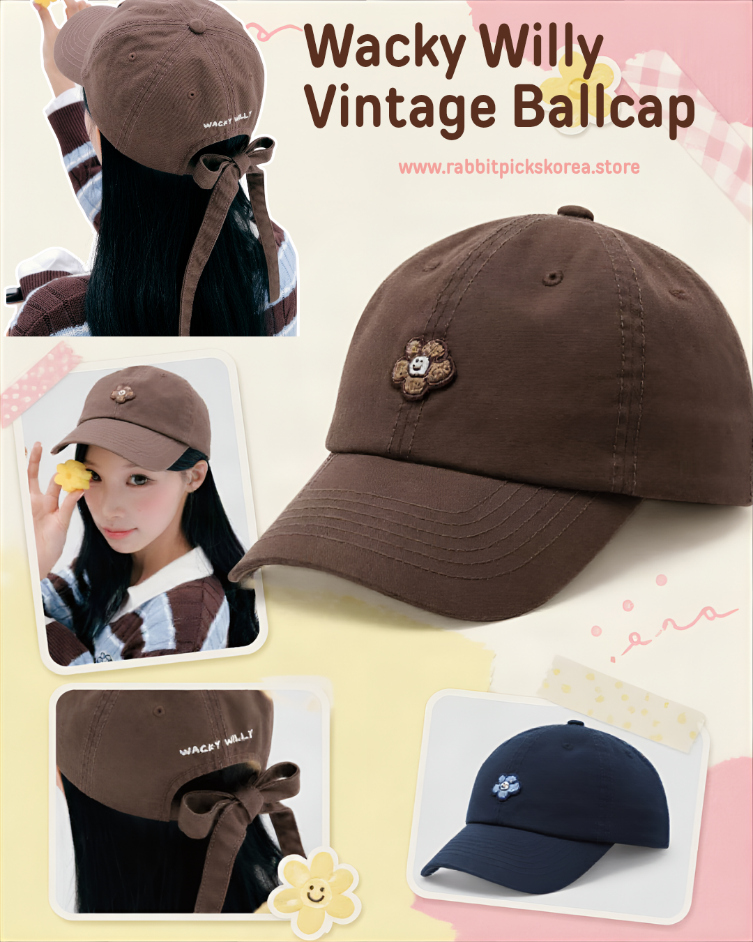 Wacky Willy Women’s Ribbon Ballcap 🎀