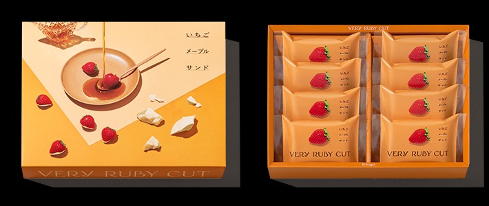 [訂購] [日本製] VERY RUBY CUT ｜ 士多啤梨楓糖夾餅｜ 8件入 ｜ 賞味期限： 20-30日 {TF260904}