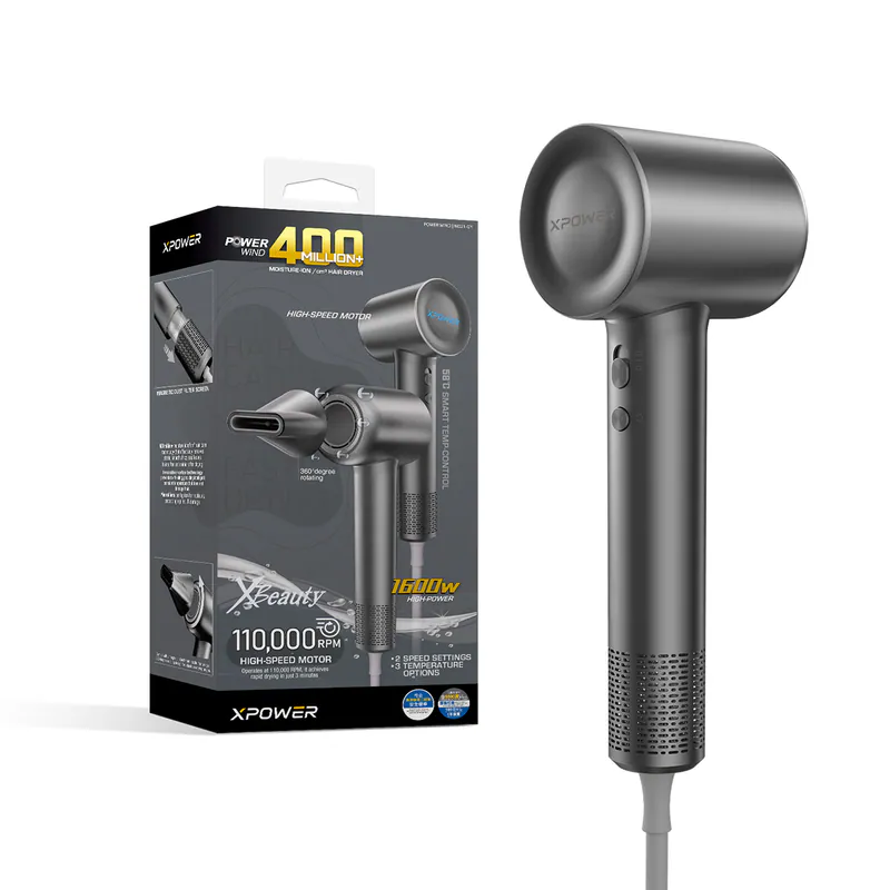 香港行貨 一年保養 XPower POWERWIND 智能4億+水潤負離子護髮速乾風筒 MS021