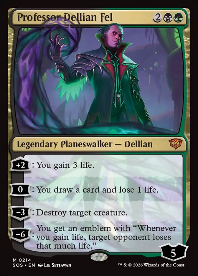 [EN] [Foil] Professor Dellian Fel [SOS-214] M