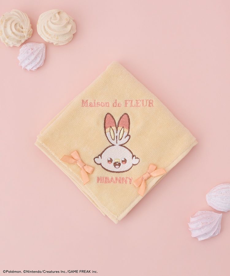 🎀【預訂】 PokePeace x Maison de FLEUR 刺繡手帕 - Hibanny