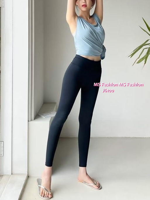 J6100 靚色粗橡筋leggings
