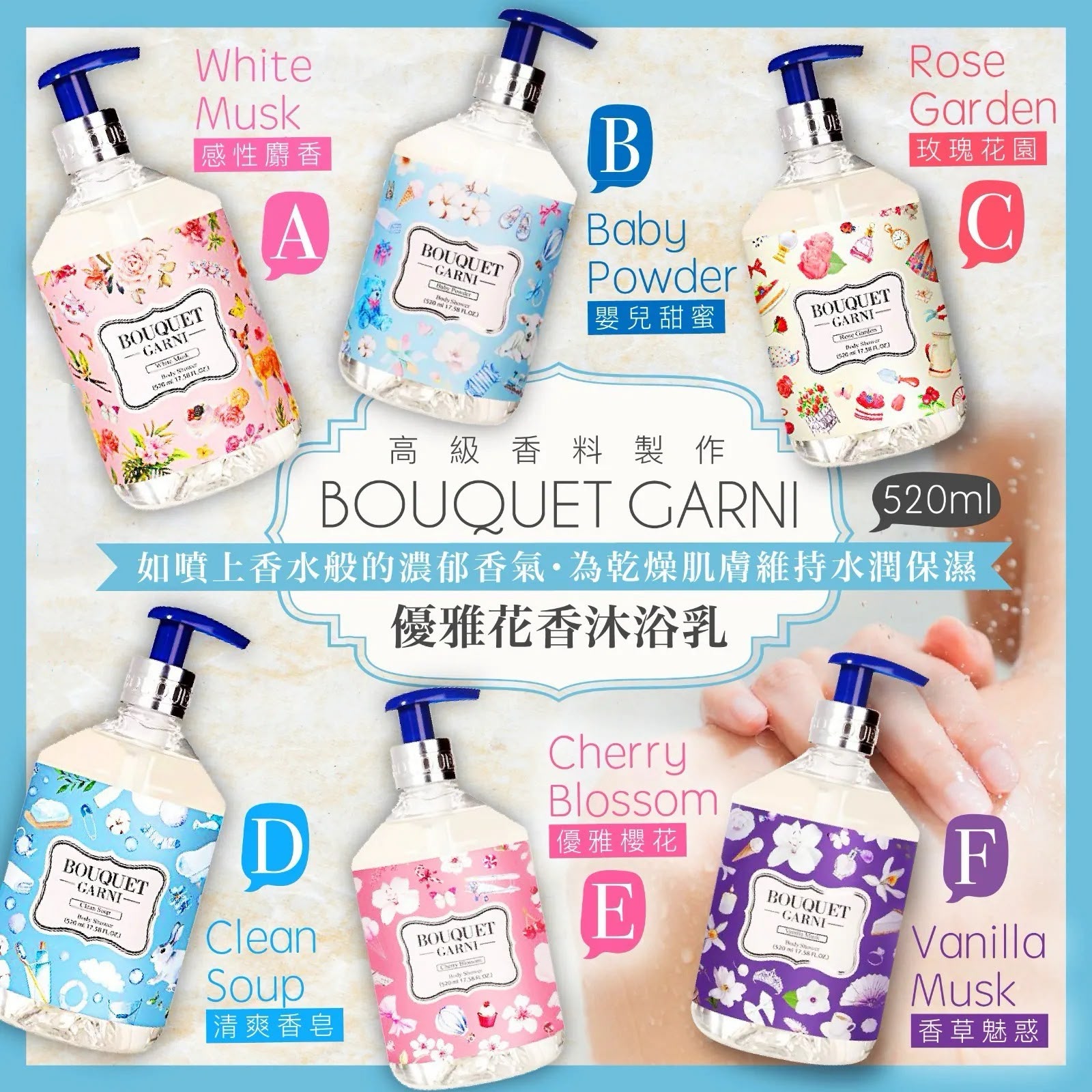 韓國BOUQUET GARNI 沐浴乳520ml