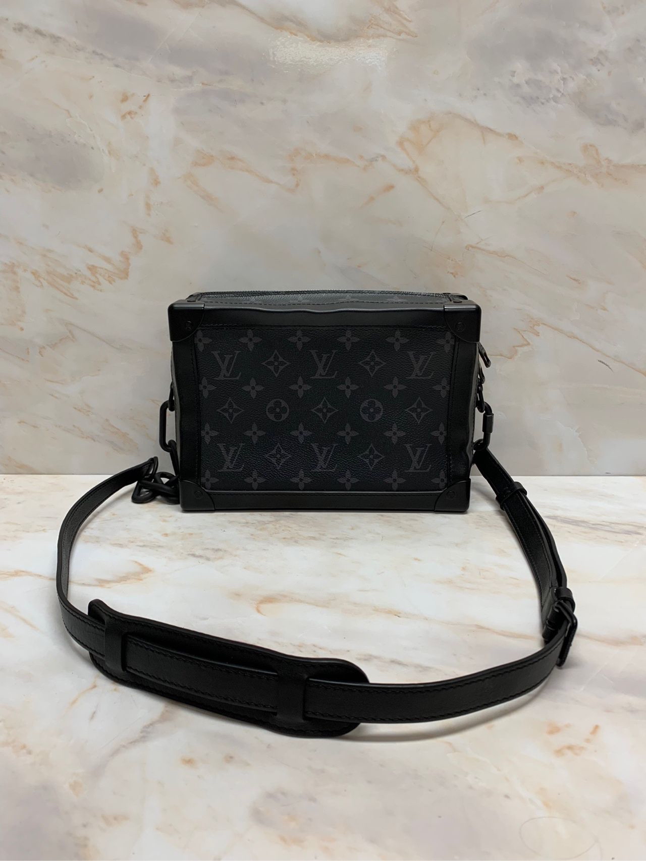 Pre-owned Louis Vuitton Soft Trunk Monogram Eclipse Black