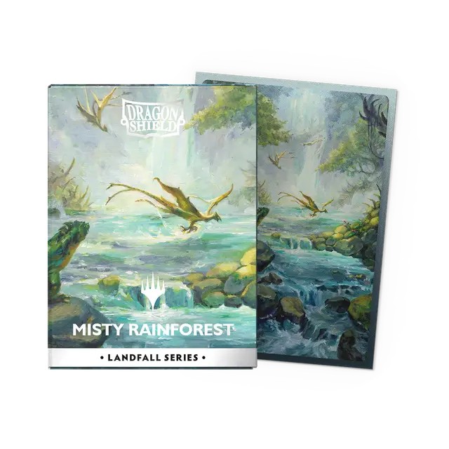 Dragon Shield - 100 License Sleeves - Standard Size  Landfall Series - Misty Rainforest - AT-16501
