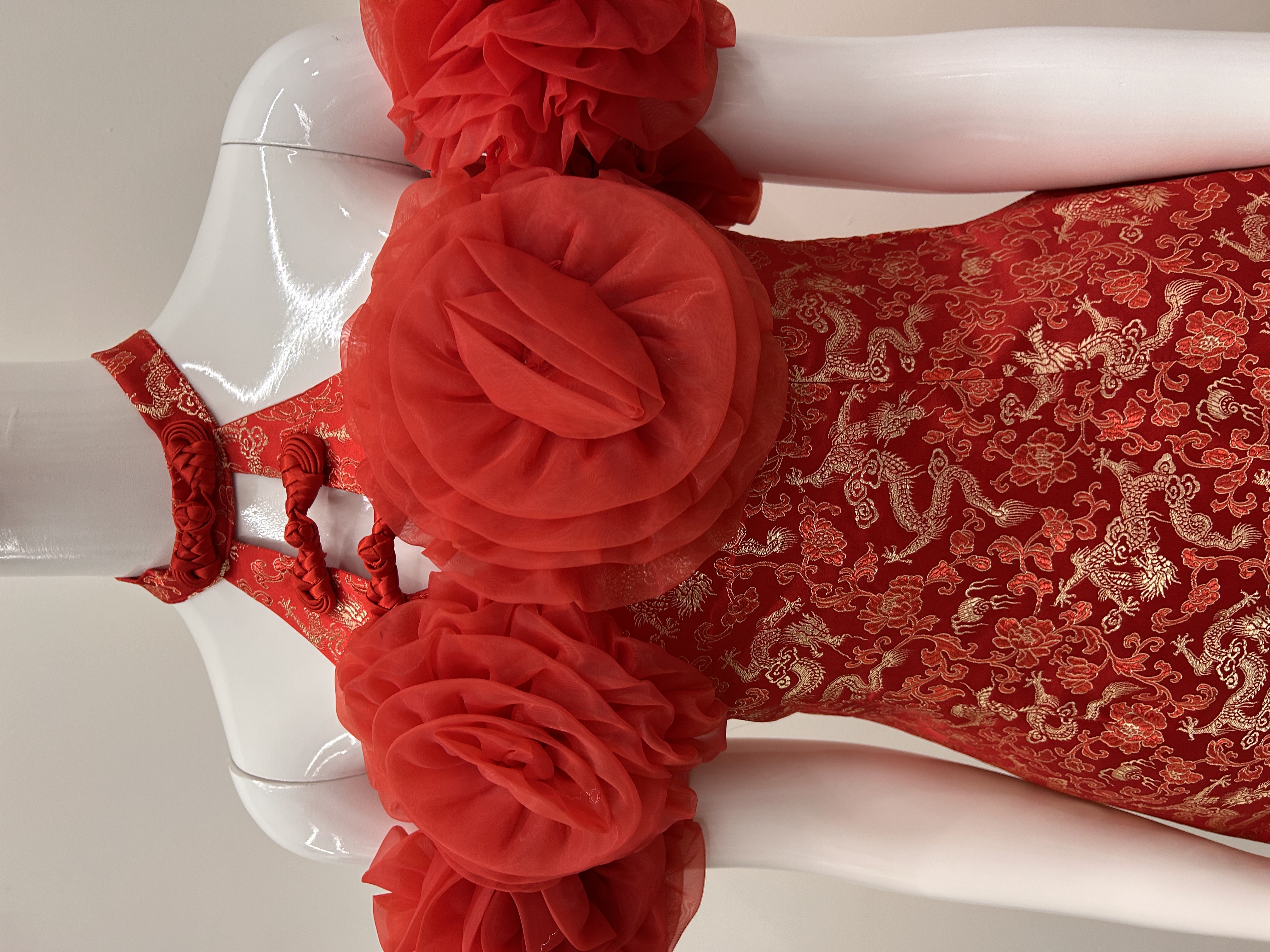 586.WB Off Shoulder Flower Dress