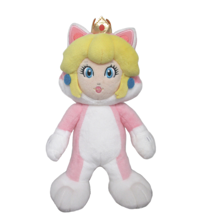 Super Mario系列-貓咪造型碧姬公主毛公仔