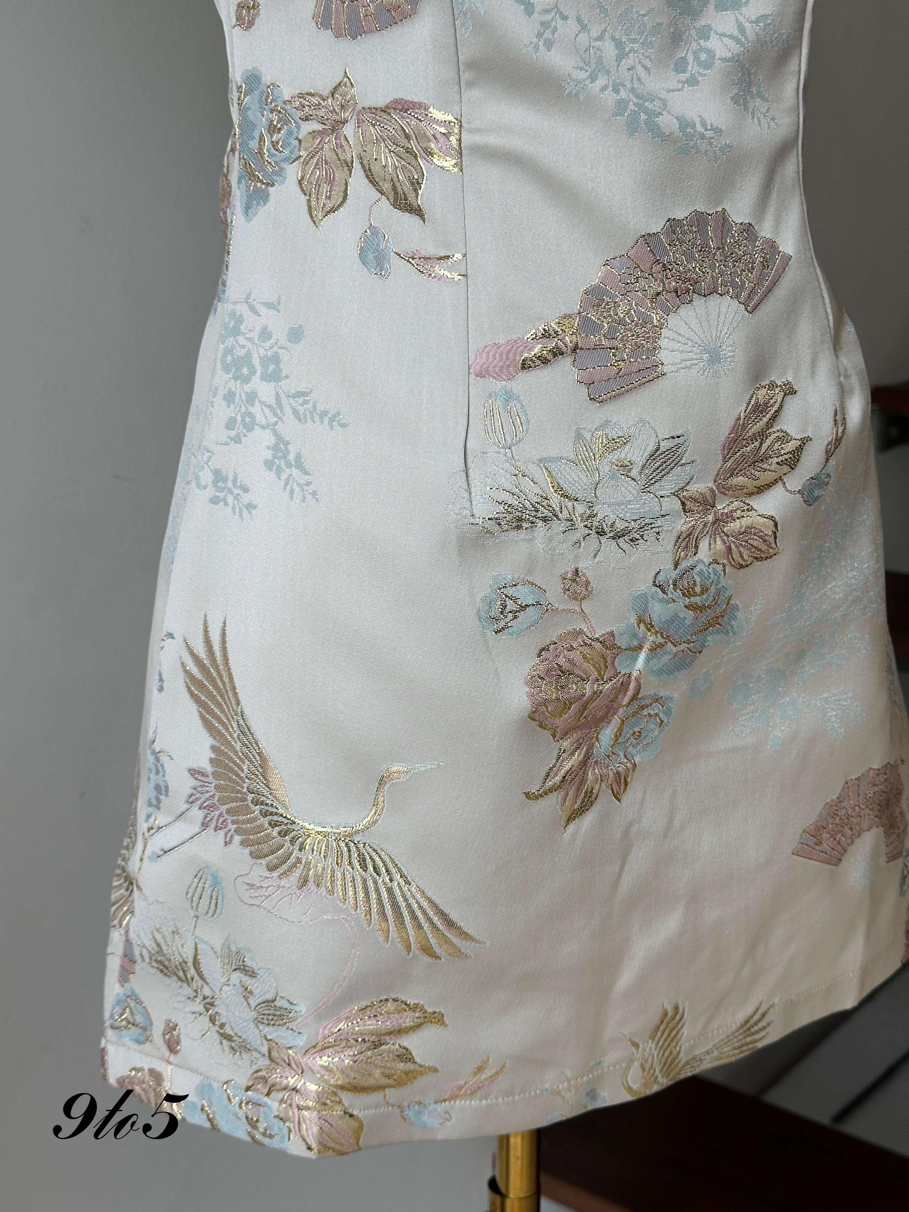 D2316 Puff Sleeve Cheongsam Dress - 3 Colors