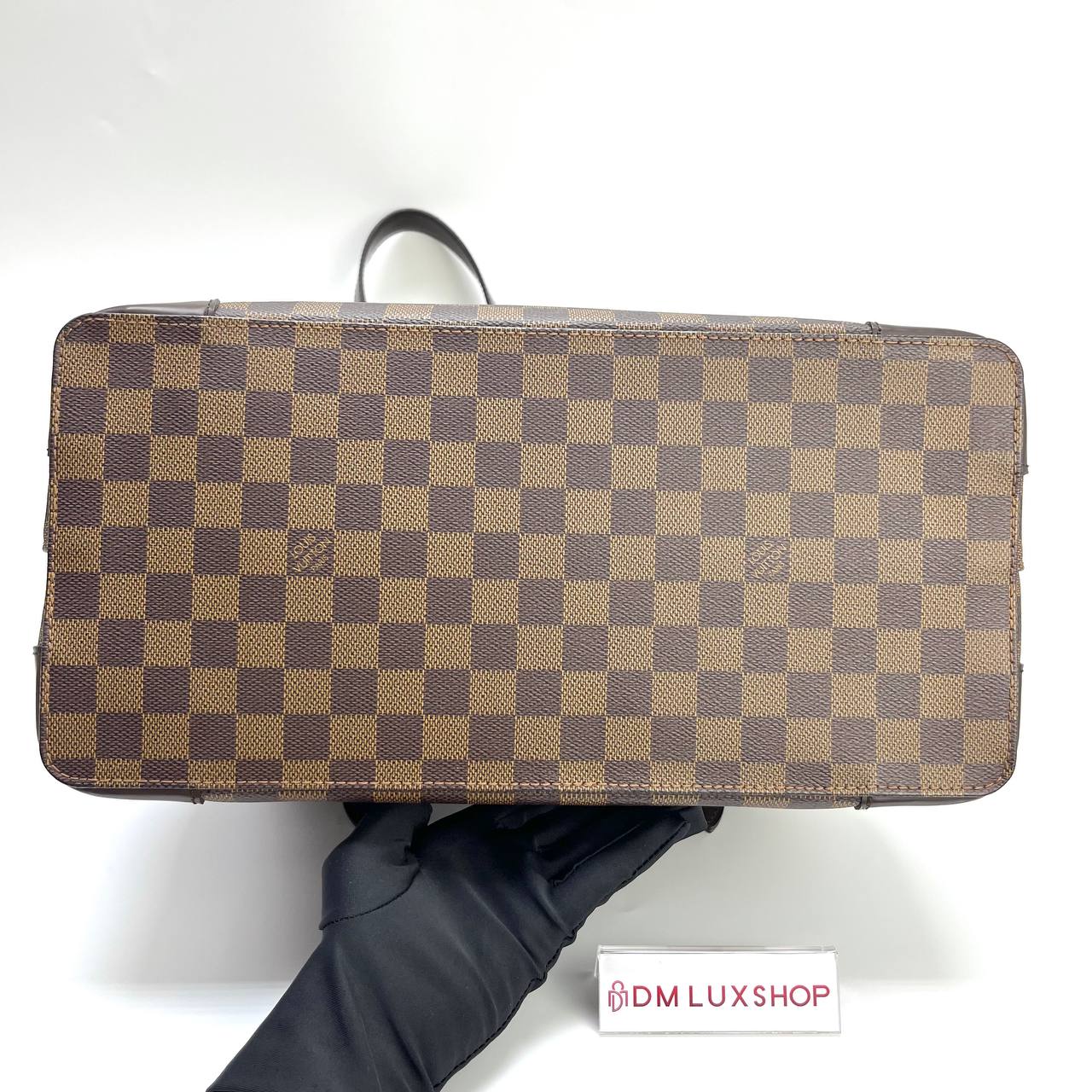 LV Damier Ebene Hampstead MM Tote Bag GHW