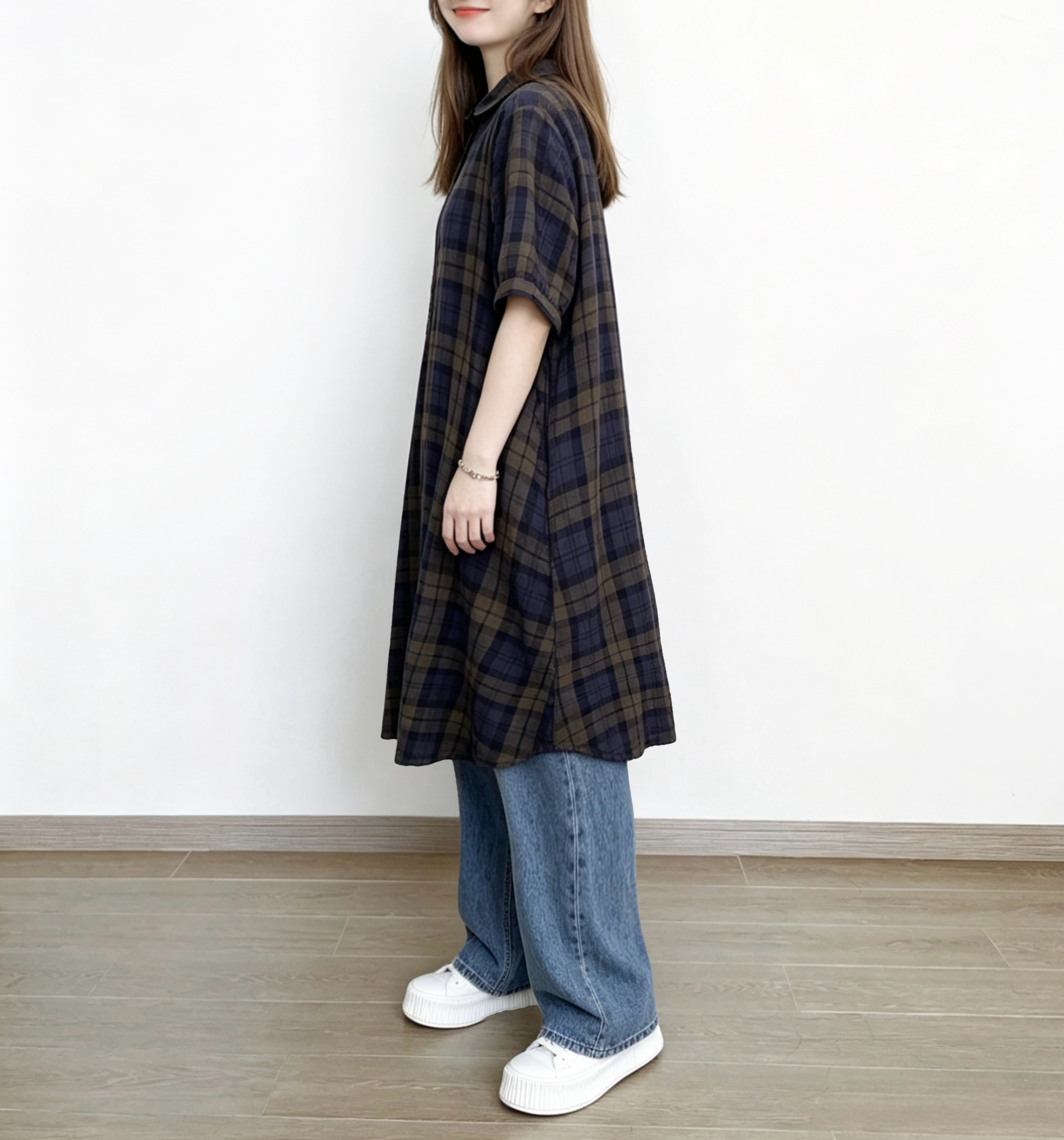 🌼春夏優惠🍀 日系撞色格紋Ops