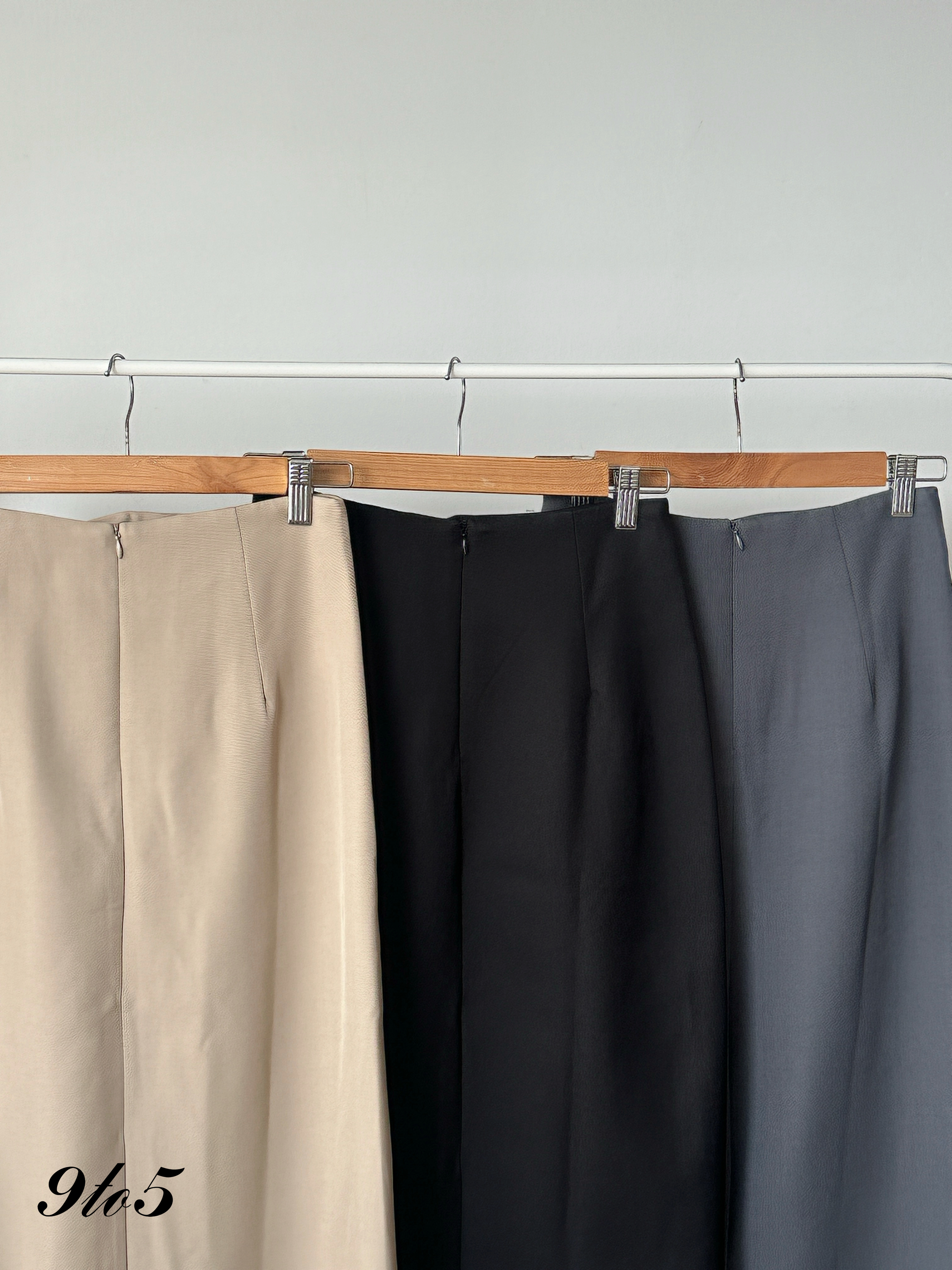 S1905 Long Splited Pencil Skirt - 3 Colors 