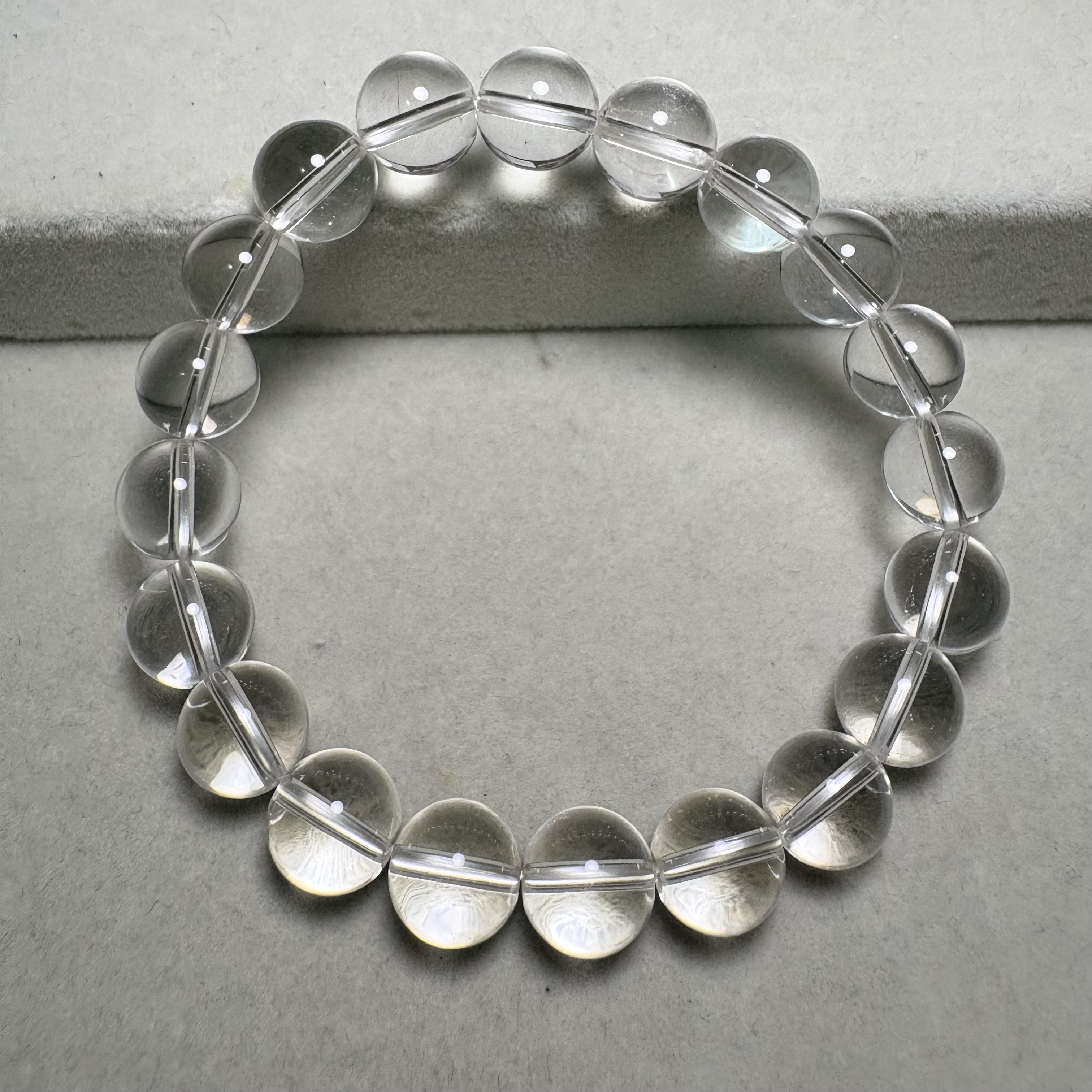 10mm白水晶天然晶石手串No.S4388