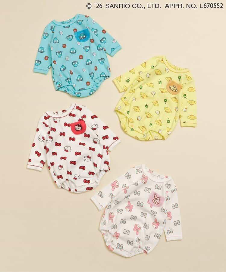 Sanrio 嬰兒長袖包屁衣 Hello Kitty MyMelody Pompompurin 水怪