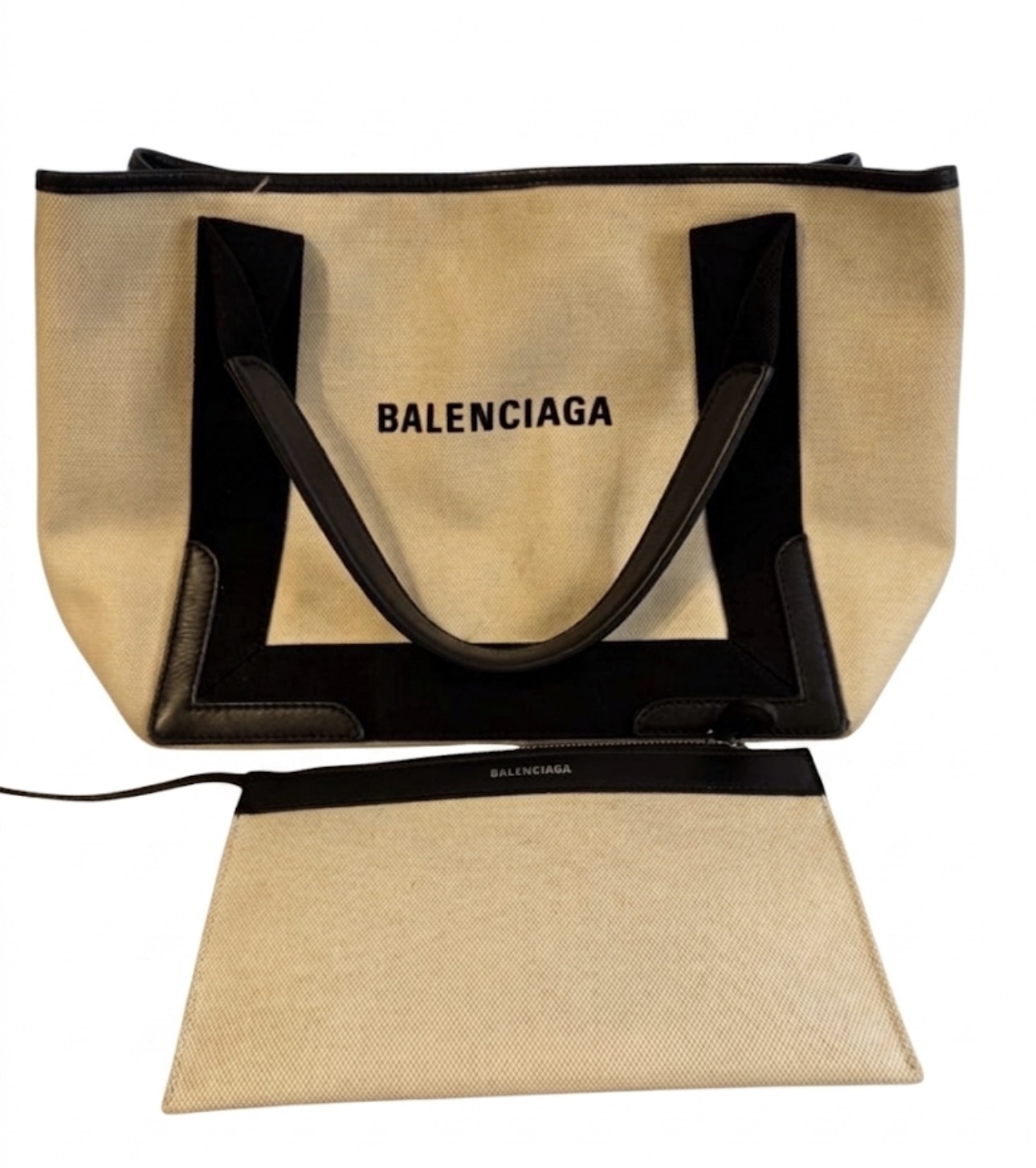 Balenciaga Canvas Tote Bag with Pouch