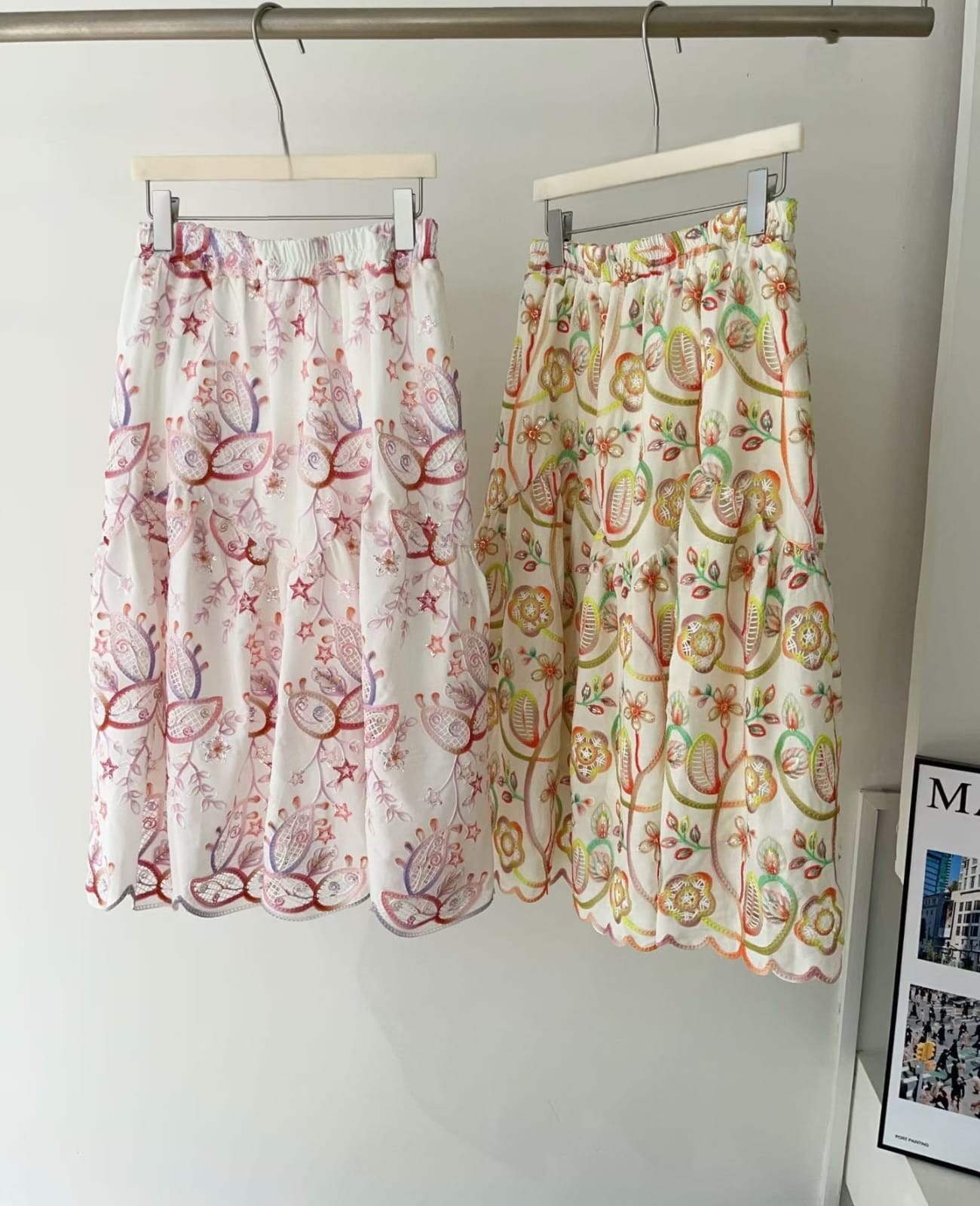 高質刺綉通花半裙