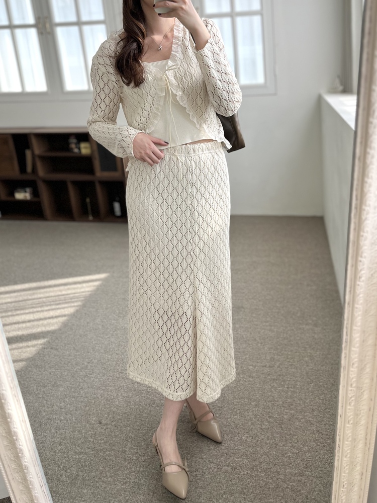 The Lacie Cardigan Set (Ivory)