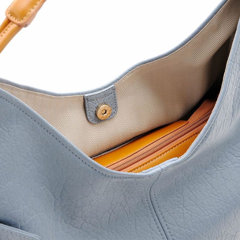 《現貨》日本firano圓形曲線手提包(藍色)