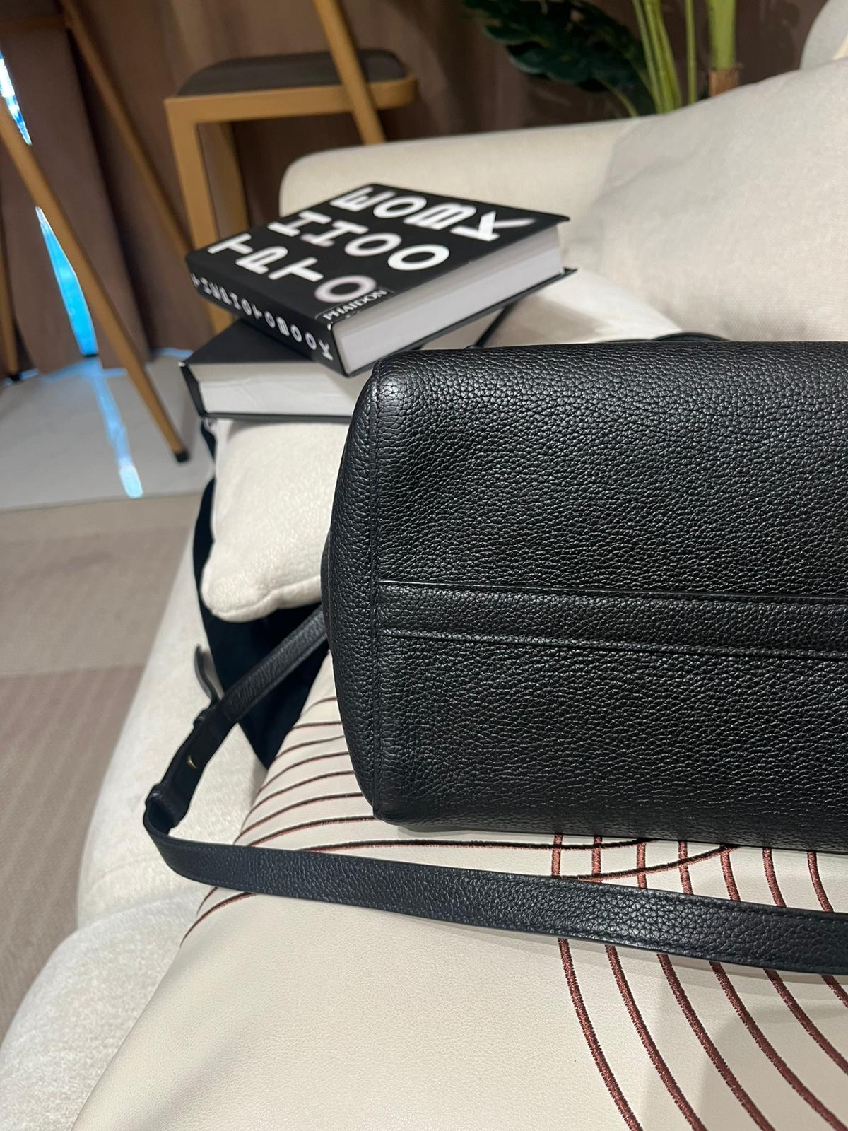PRADA Calfskin 2 way bag so back 黑色小牛皮兩用袋  100%Authentic, 98%New ✅Dust bag