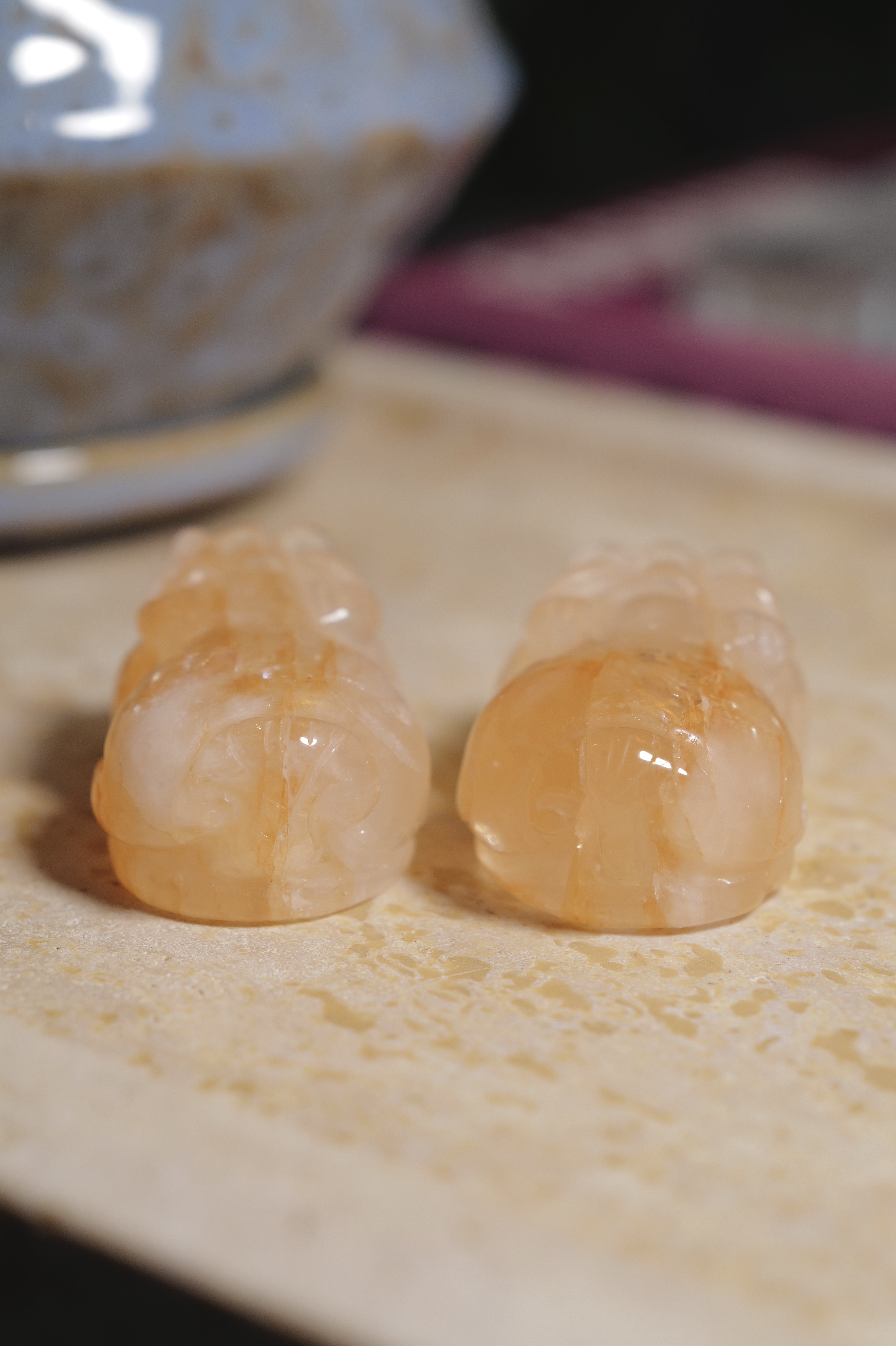 ༒4.4cm+黃膠花金錢貔貅擺件一對༒ PU.10A2CJ2Z88-RA18*A06