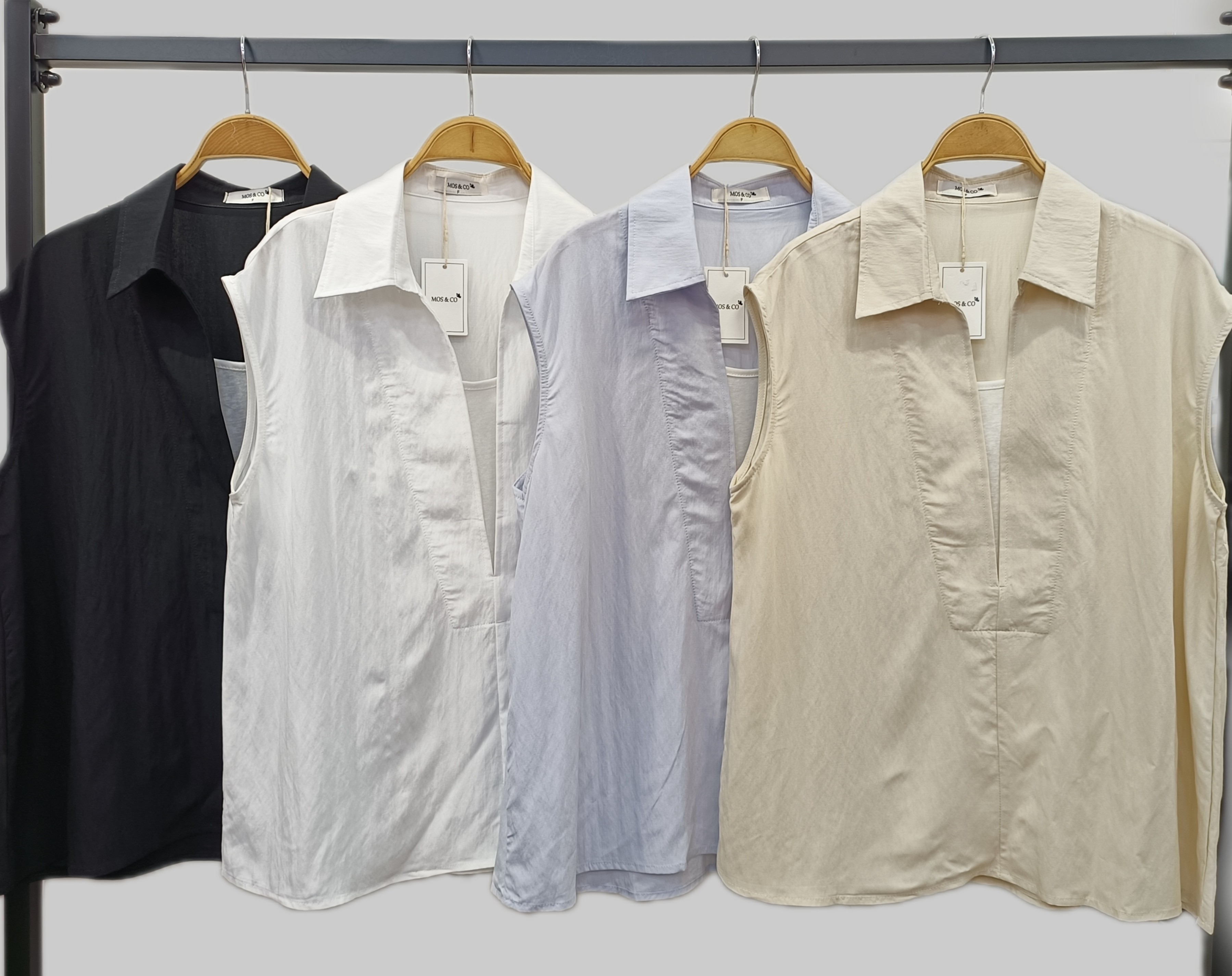 8597 Sleeve Less Collor  U Neck Inner Shirt 