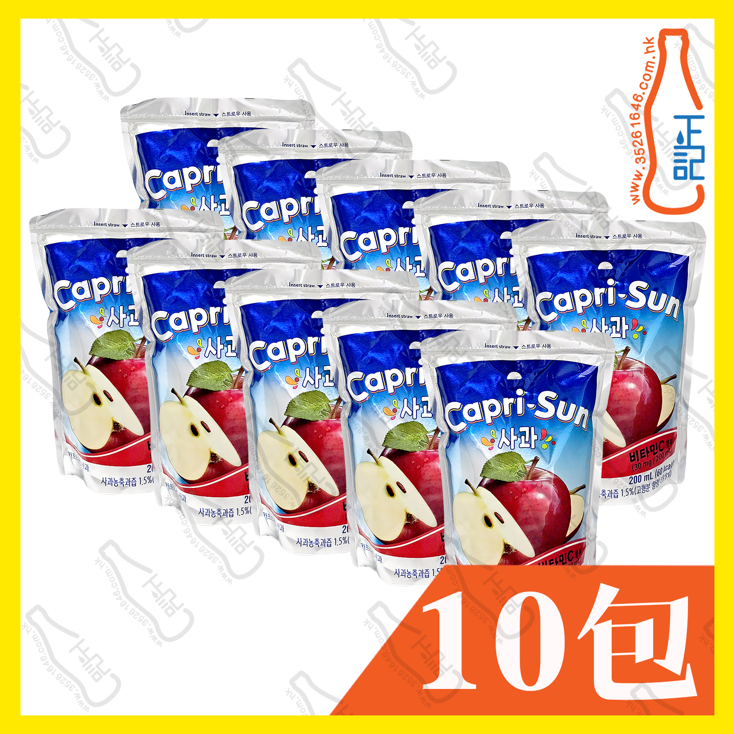韓國Capri Sun - 蘋果汁 200ml x 10包 /箱