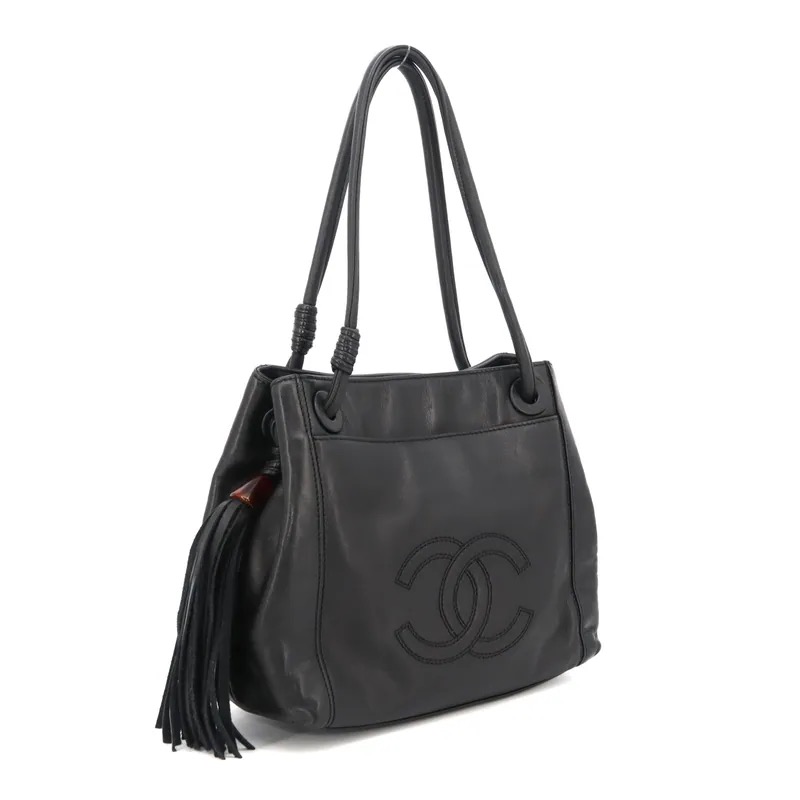 Chanel Coco Mark Tortoiseshell Fringe Shoulder Bag