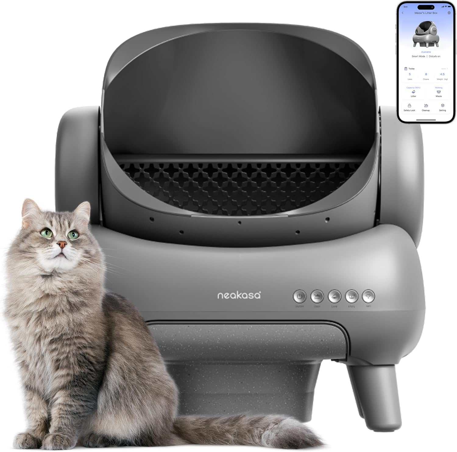 Neakasa M1 Plus 開放式自清潔貓砂盆 國際版 香港三腳插頭 (預購產品)