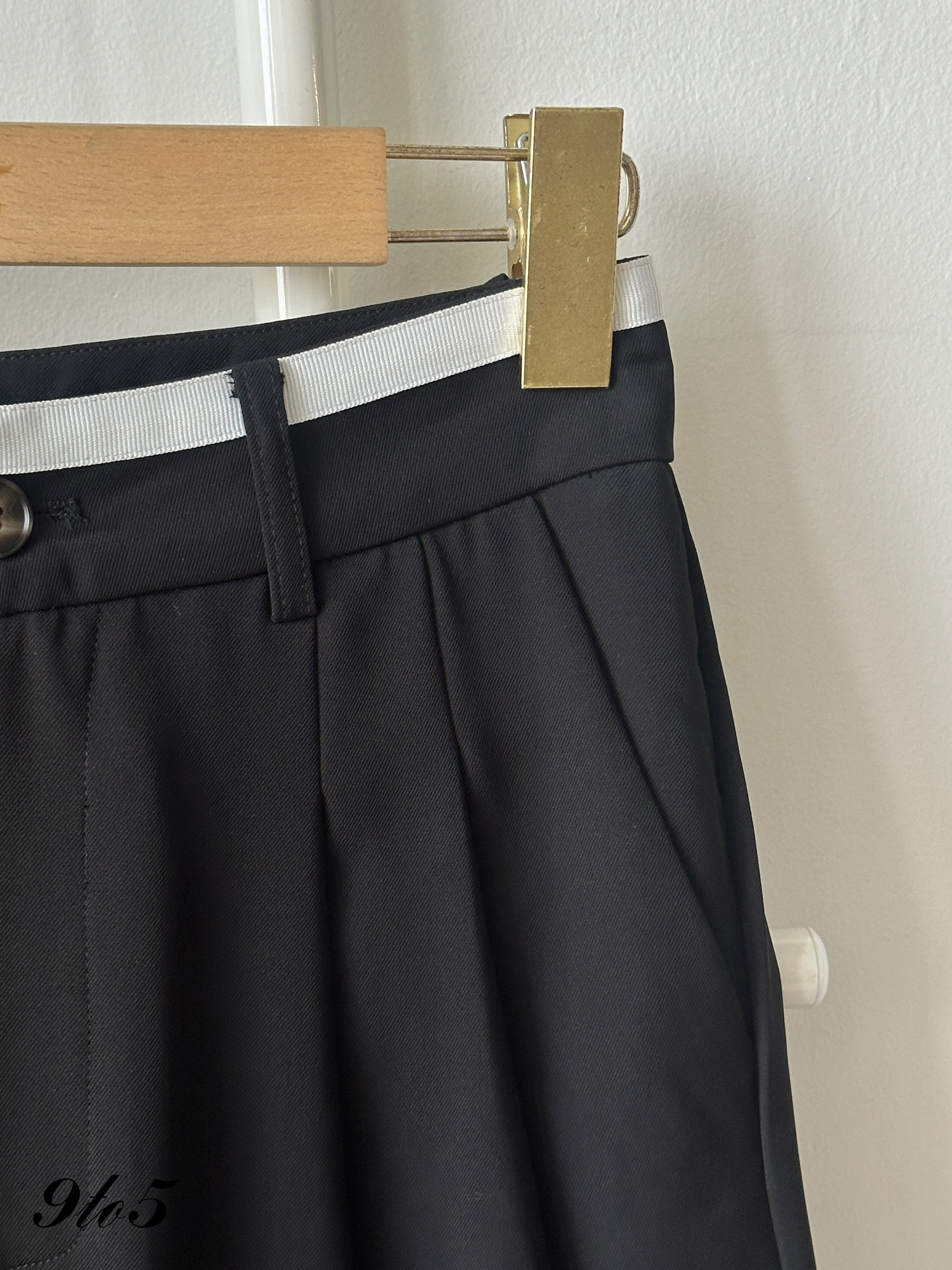S1970 Long Straight Pants - Black & Grey