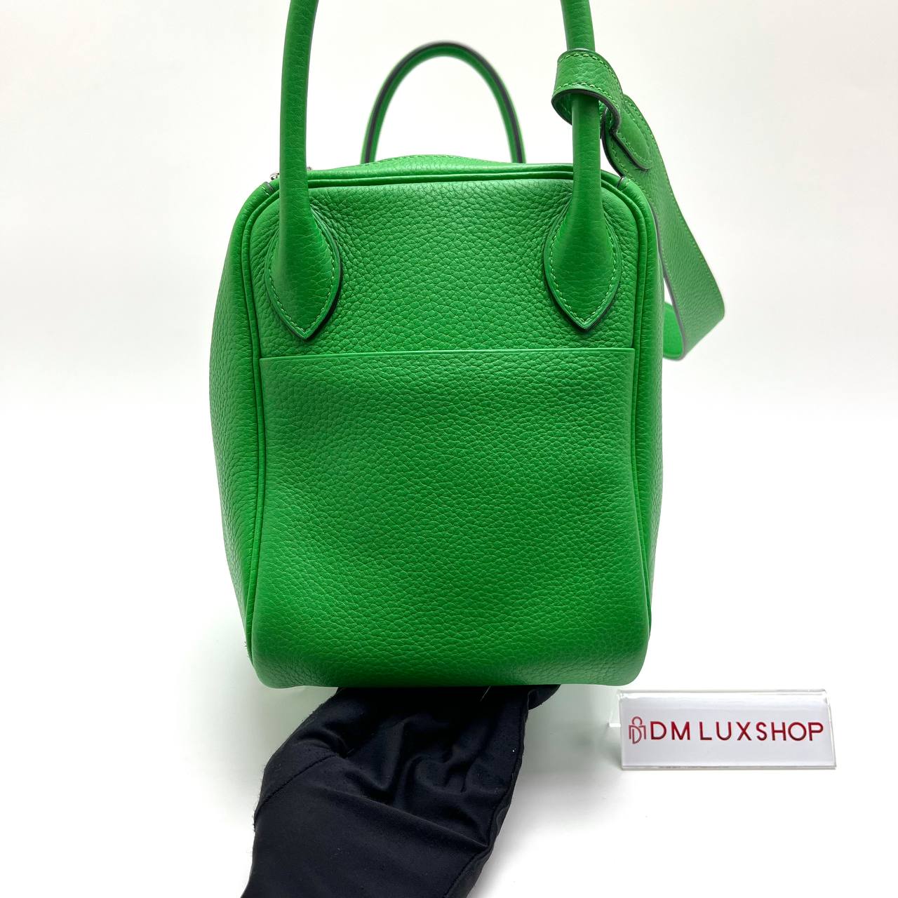 Hermes Bamboo Green Lindy 30 PHW (Stamp Square R)