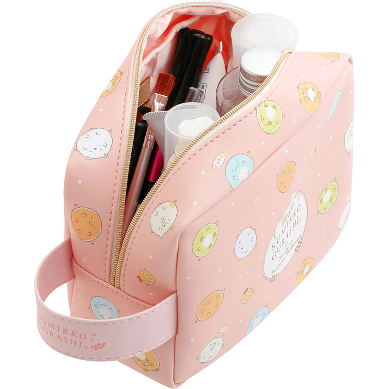 角落生物 - 狸貓餐廳系列小物包 (粉紅色角色圖案款)