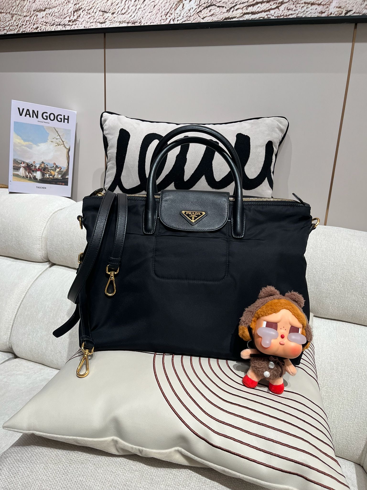 Prada nylon 2way bag  100%Authentic,95%new✅塵袋 