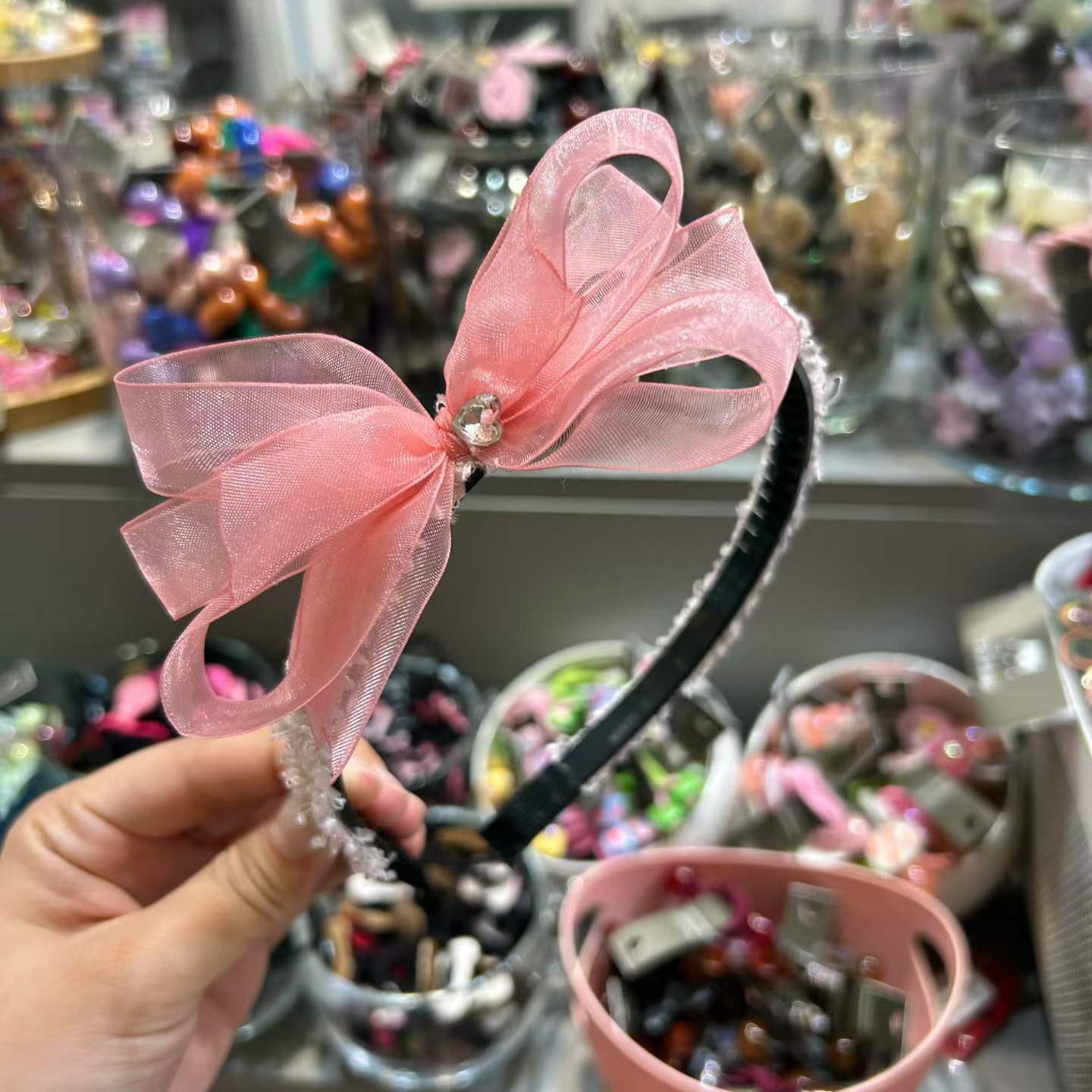 鑽石蝴蝶結兒童頭箍