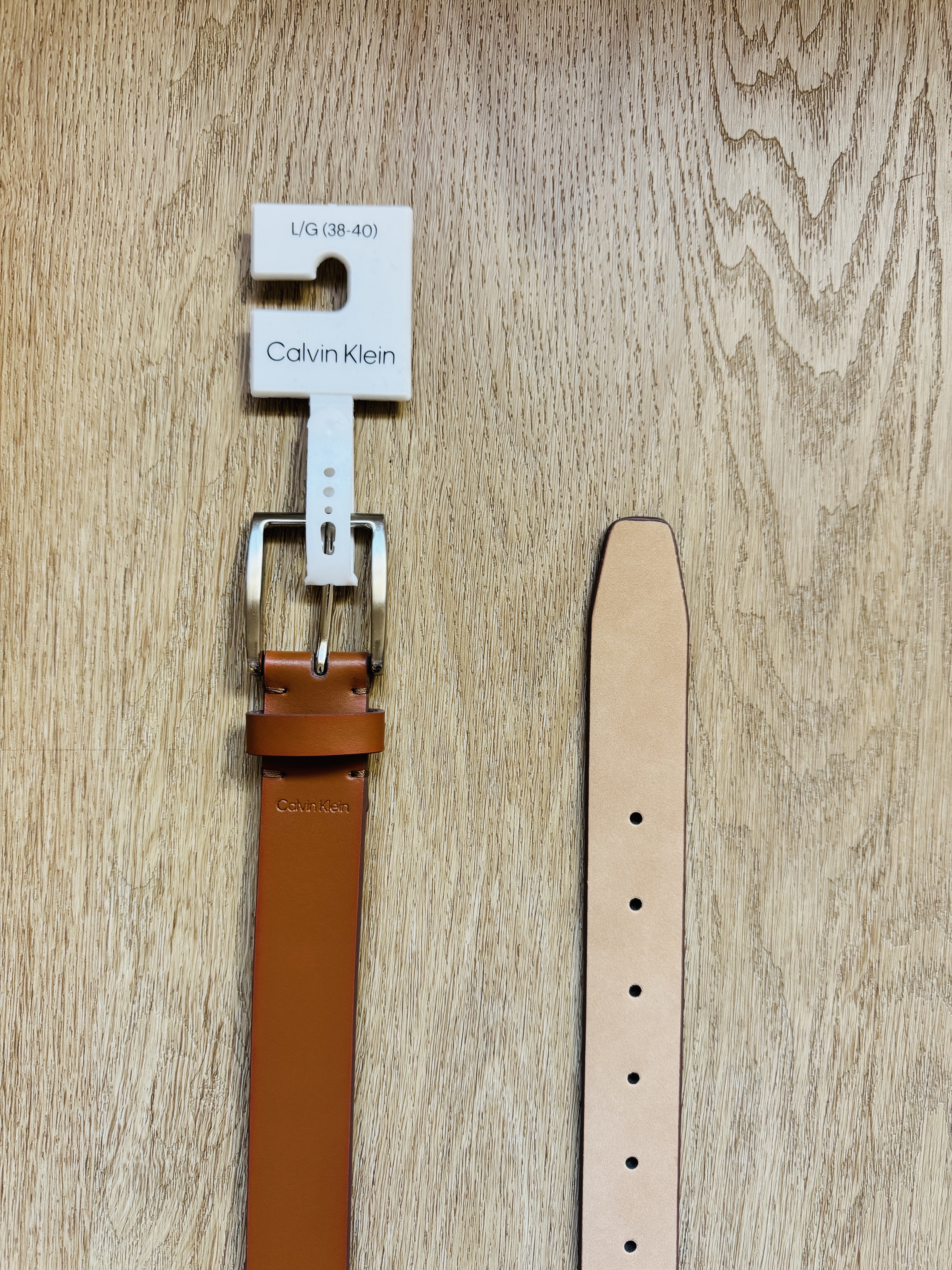 Calvin Klein 經典啡色皮帶（香港現貨）
