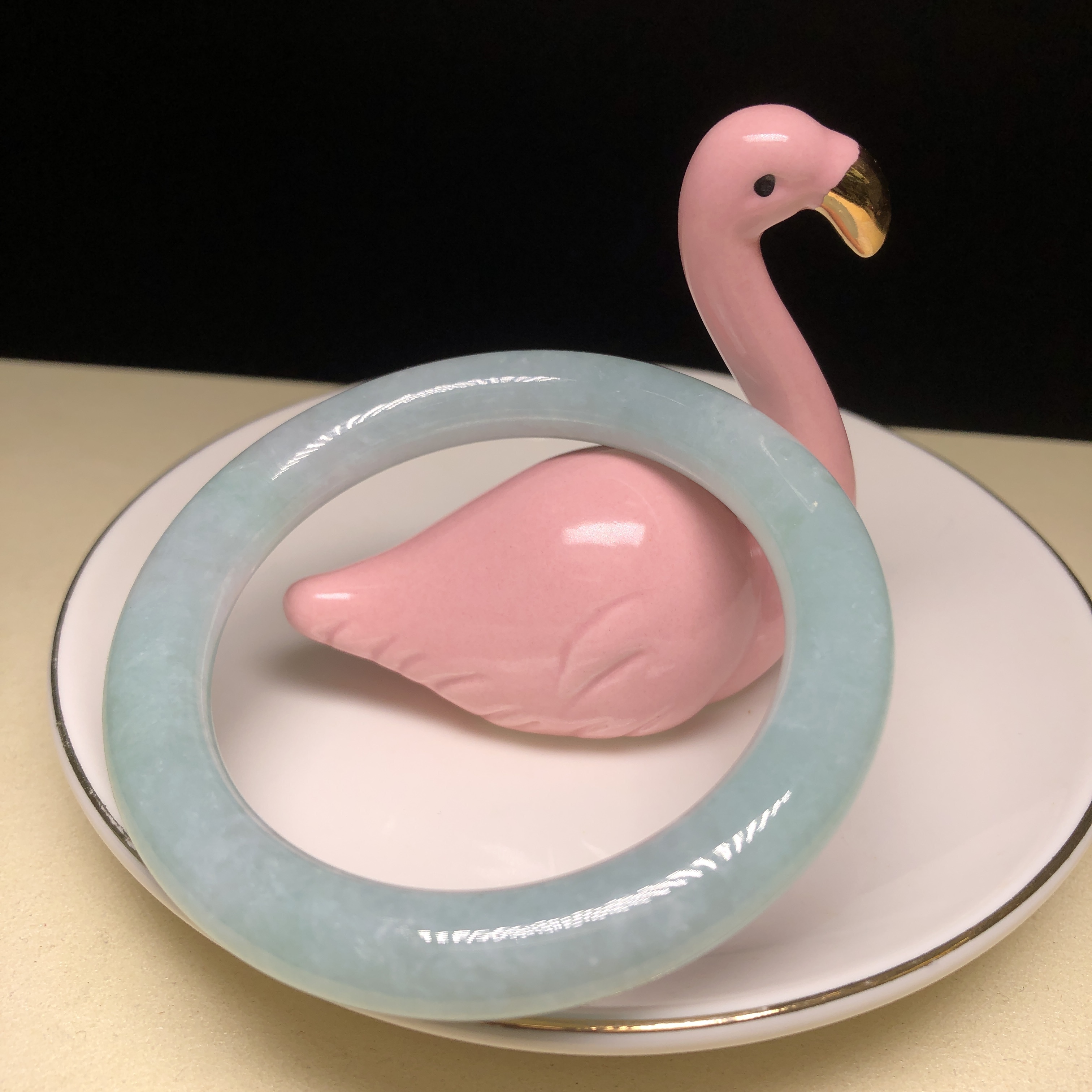 木那湖水綠圓鐲54.mm C06174