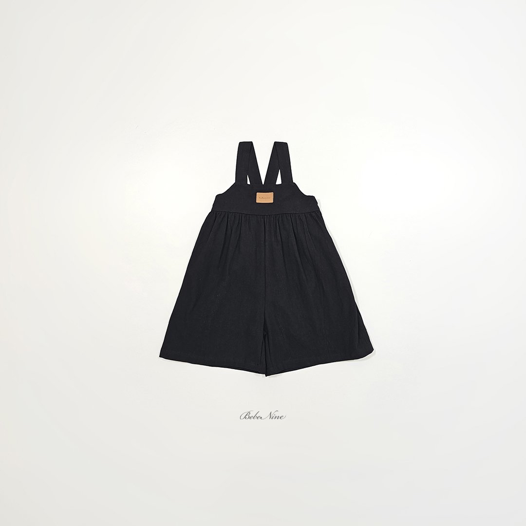☀️預訂 韓國直送☀️🇰🇷Bebenine兩色皮革標籤純棉吊帶連身褲
