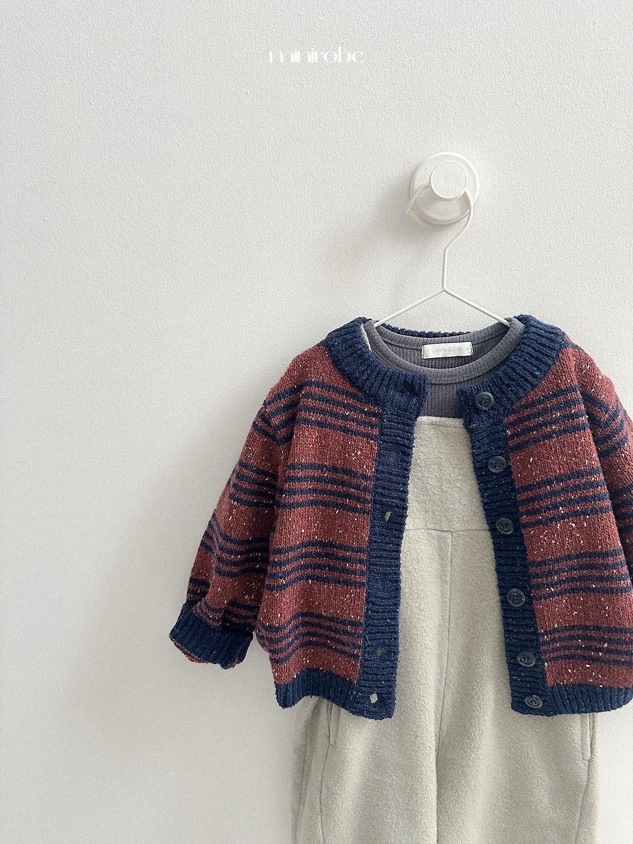 Mnirobe |  Four Line Knit Cardigan