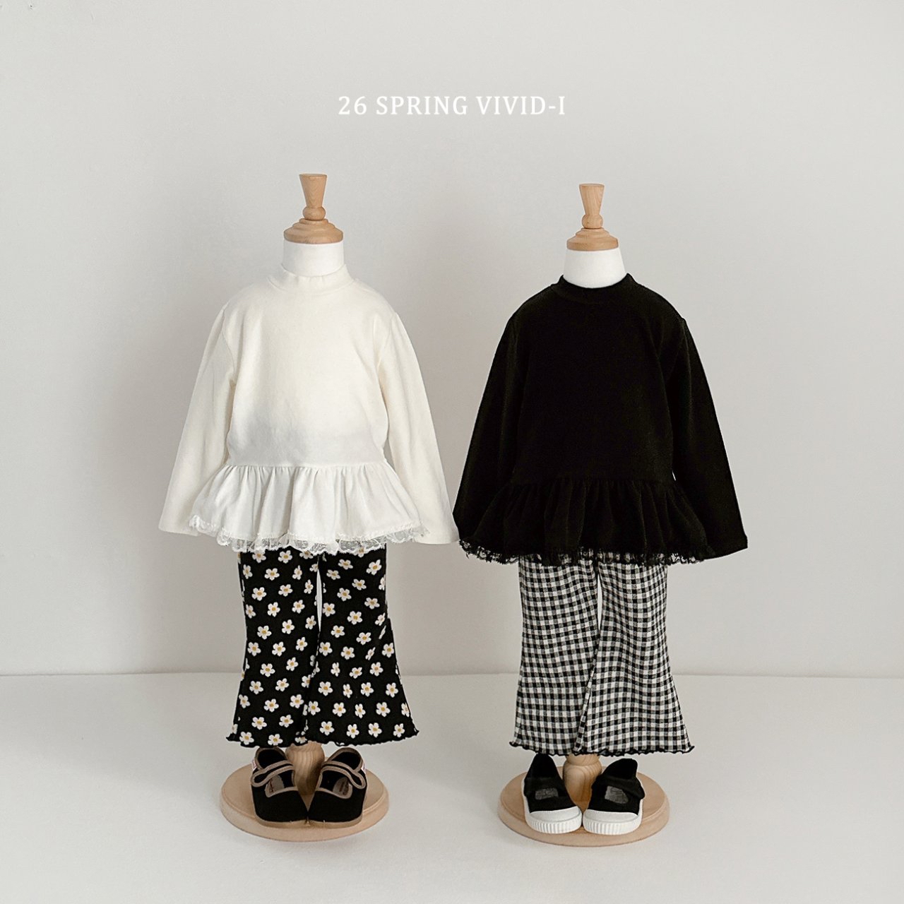 🌸預訂 韓國直送🌸🇰🇷VIVIDI三色蕾絲花邊裙擺長袖上衣