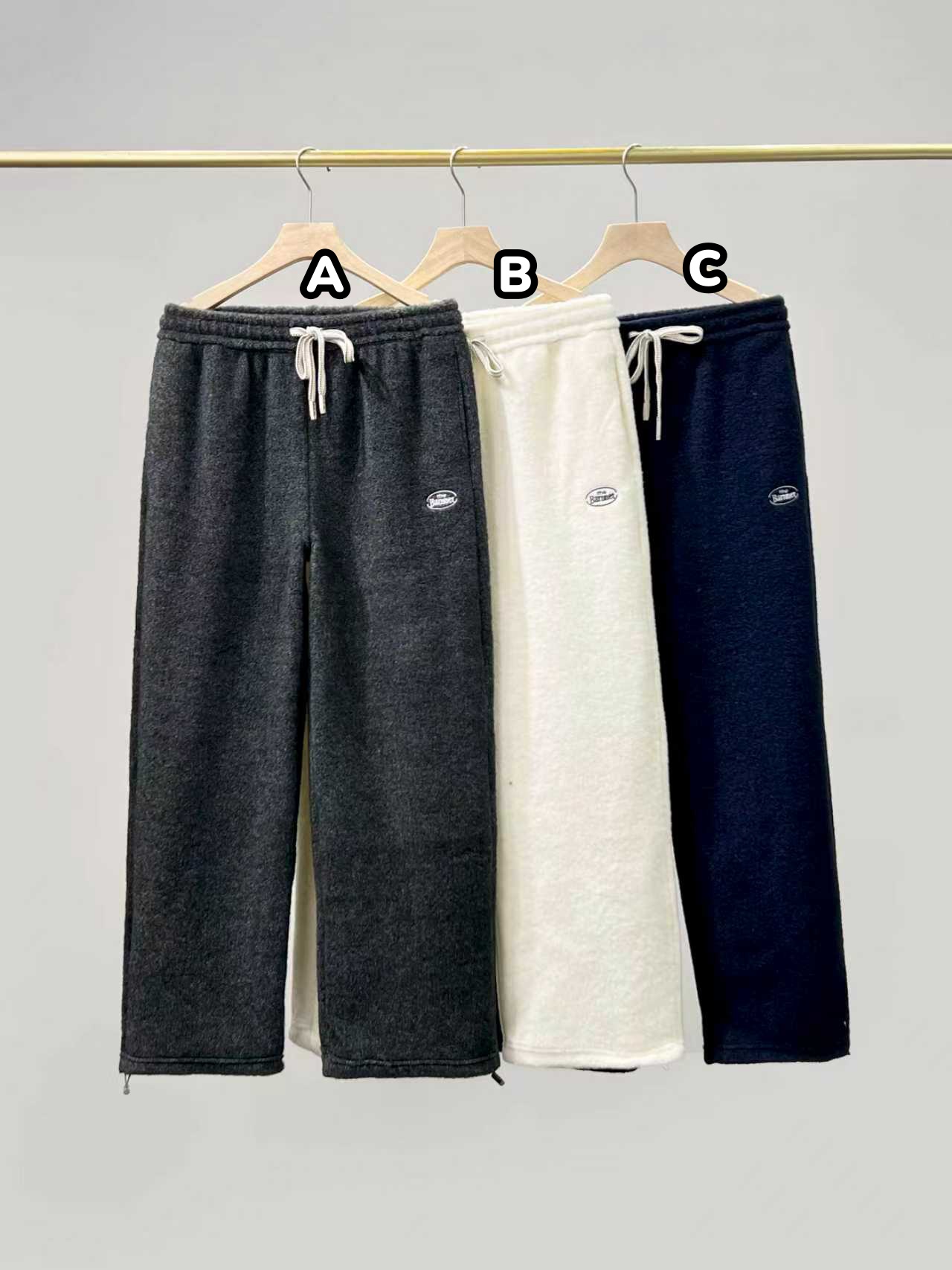 The Barnnet 毛絨鬆緊腰休閒長褲